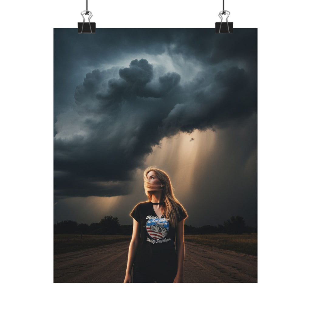 Dramatic Storm — Person — Matte Poster