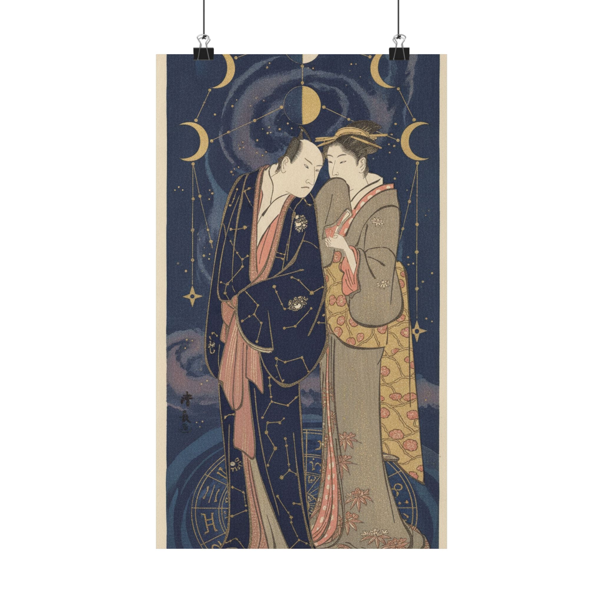 Celestial — Ichikawa Yaozo Iii With A Lady — Matte Poster