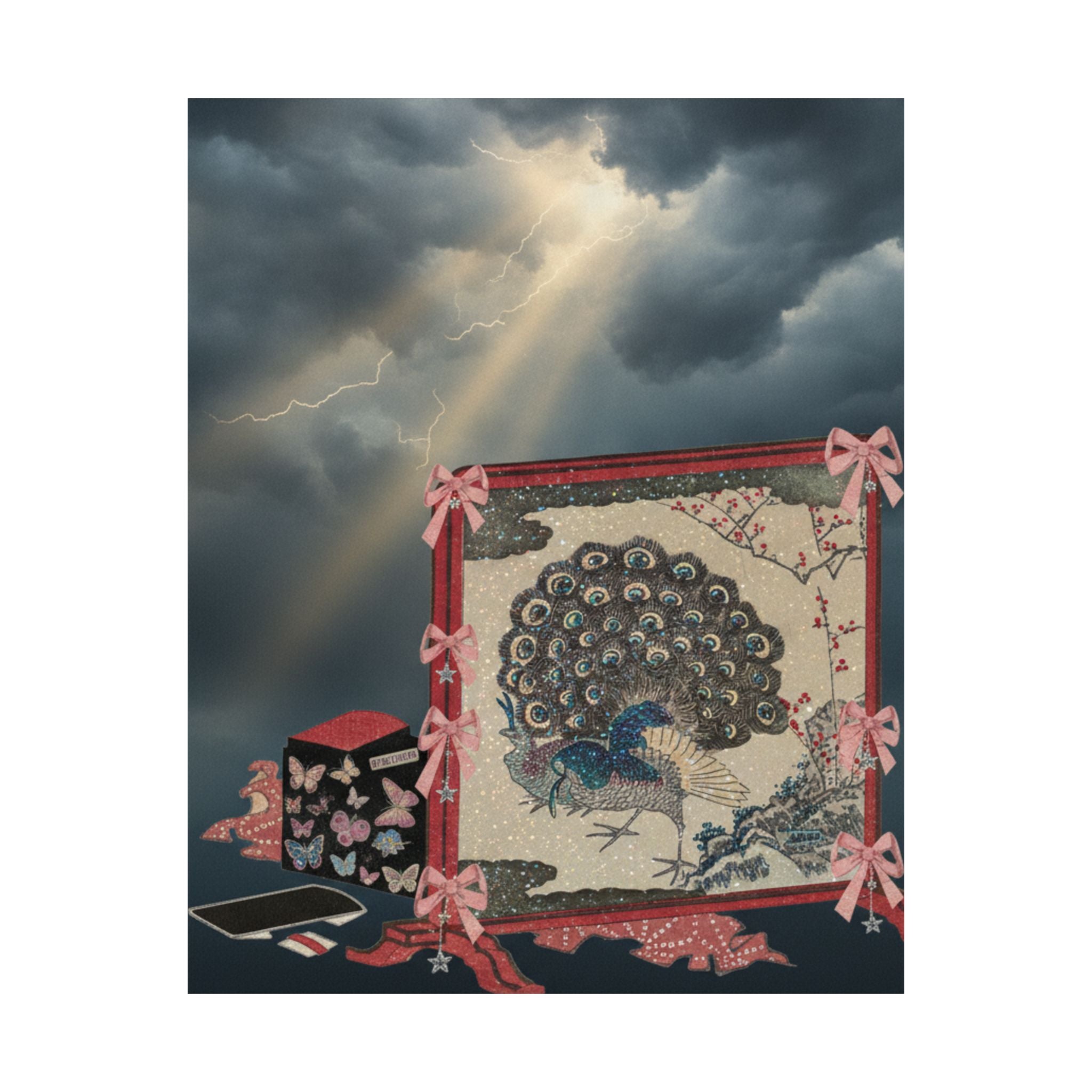 Dramatic Storm — Screen And Lady'S Work-Box — Matte Poster