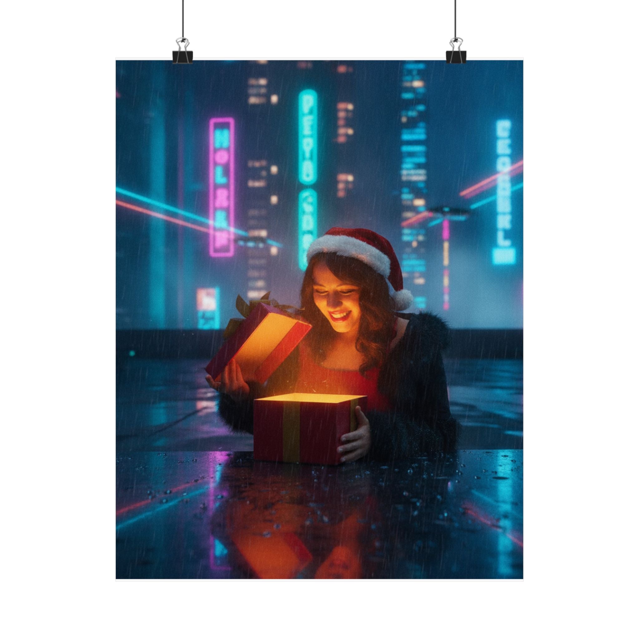 Neon Noir — Person — Matte Poster