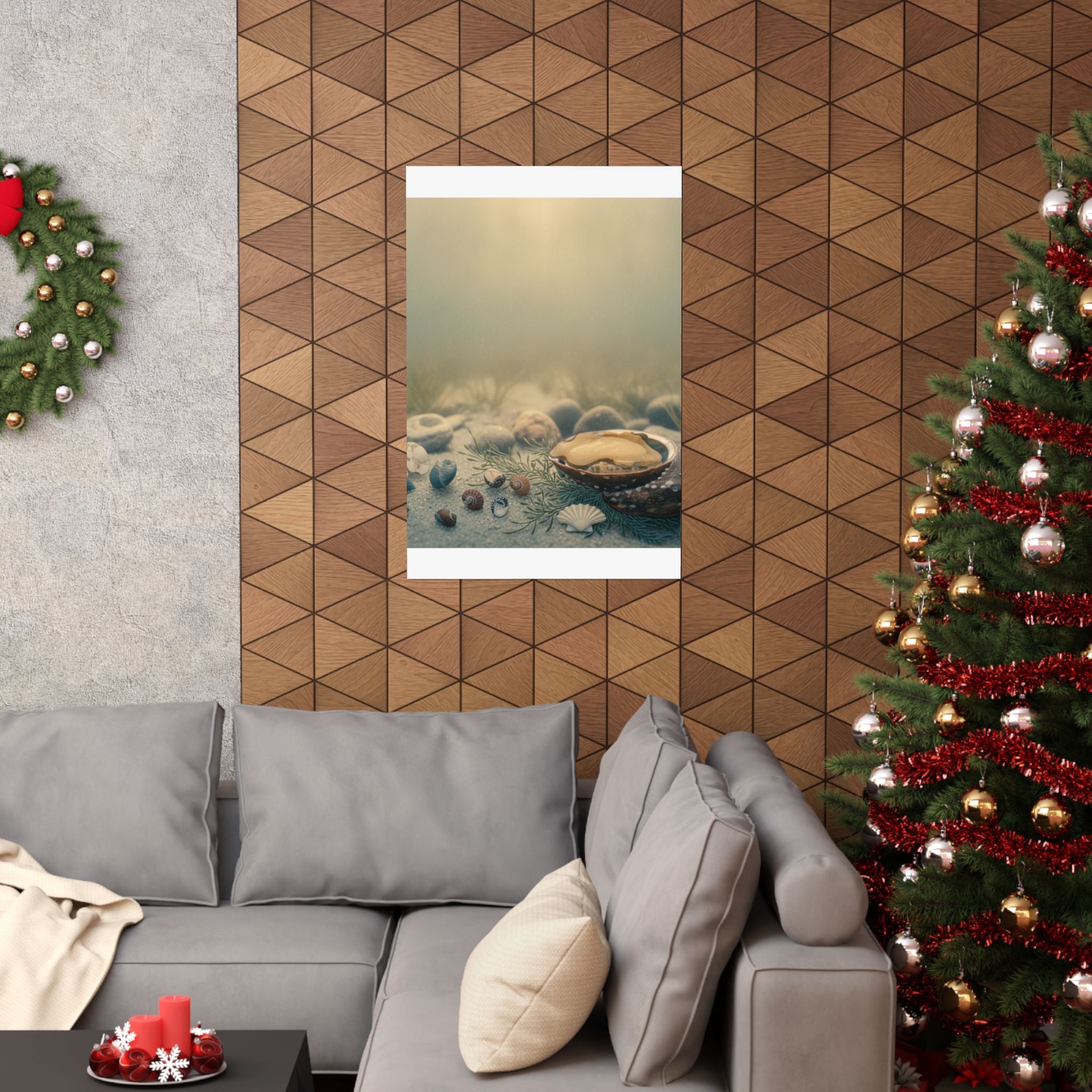 Scenic Nature — Shells Under Water — Matte Poster