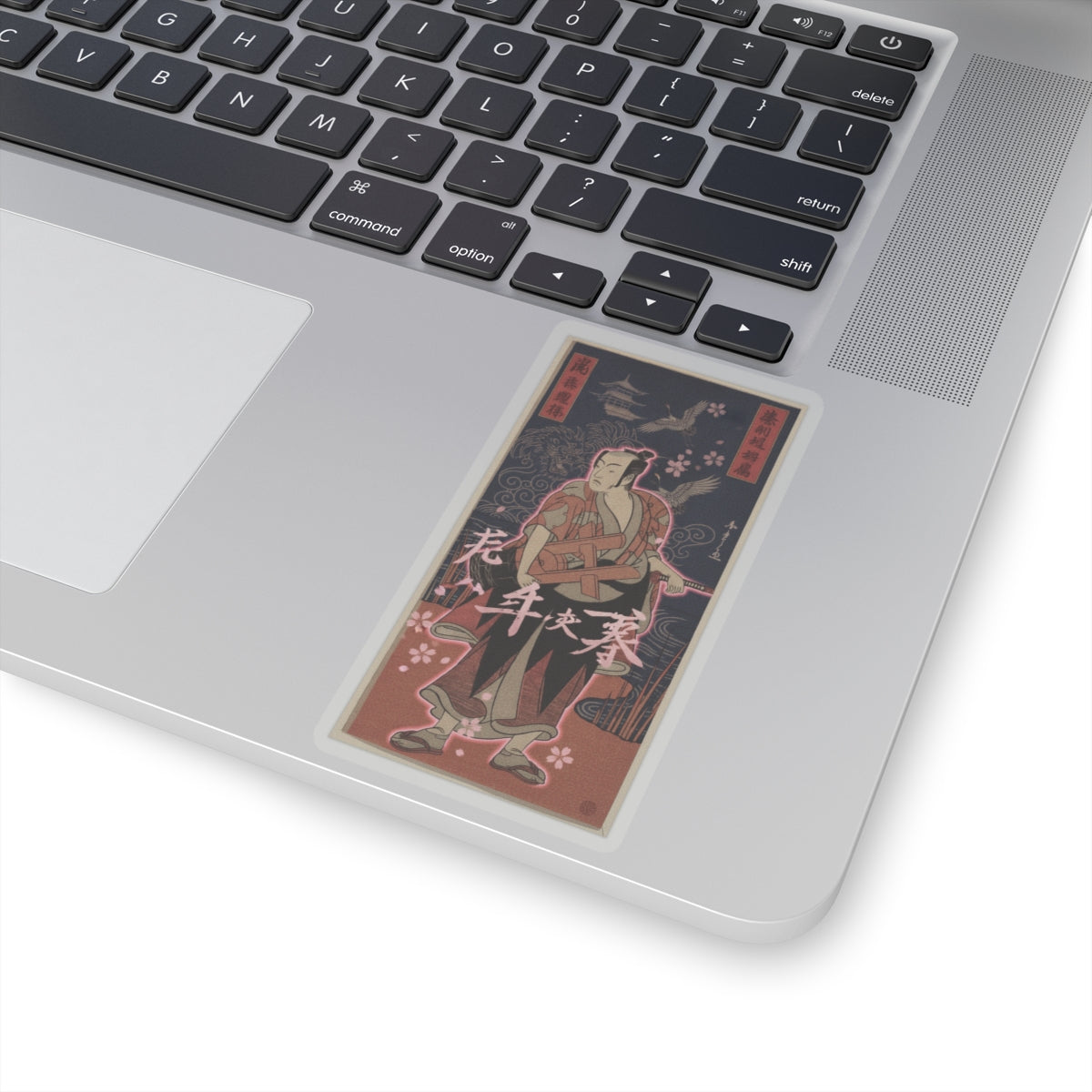 Japanese Street — The Fourth Matsumoto Koshiro As A Man Standing On The Bank Of A River — Kiss-Cut Sticker
