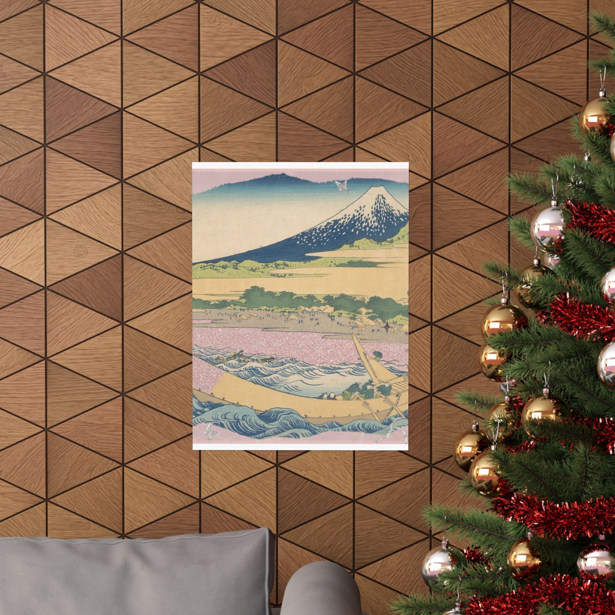 Scenic Nature — Tago Bay Near Ejiri On The Tōkaidō (Tōkaidō Ejiri Tago No Ura Ryaku Zu), From Th — Matte Poster