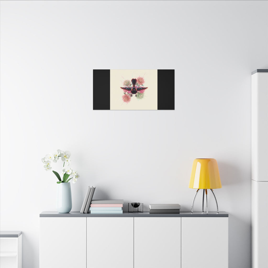 BRED IN THE CITY Flying Bird & Roses Matte Canvas
