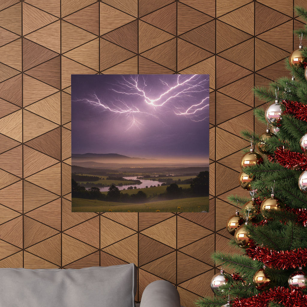 Scenic Nature — Lightning — Matte Poster