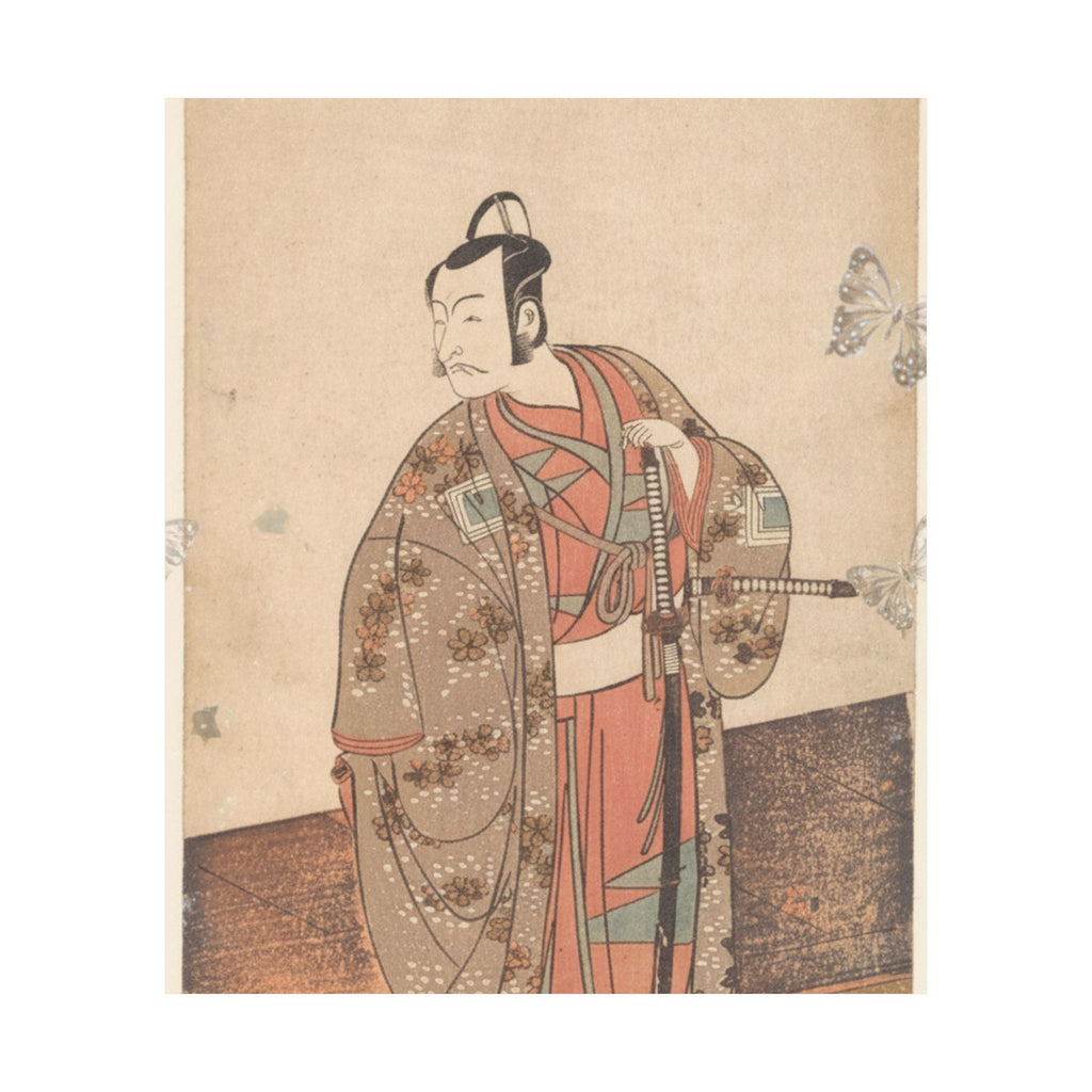 Ecommerce Main — The Actor Ichikawa Danjuro V Standing Inside Of A House And In Front Of An Engaw — Matte Poster