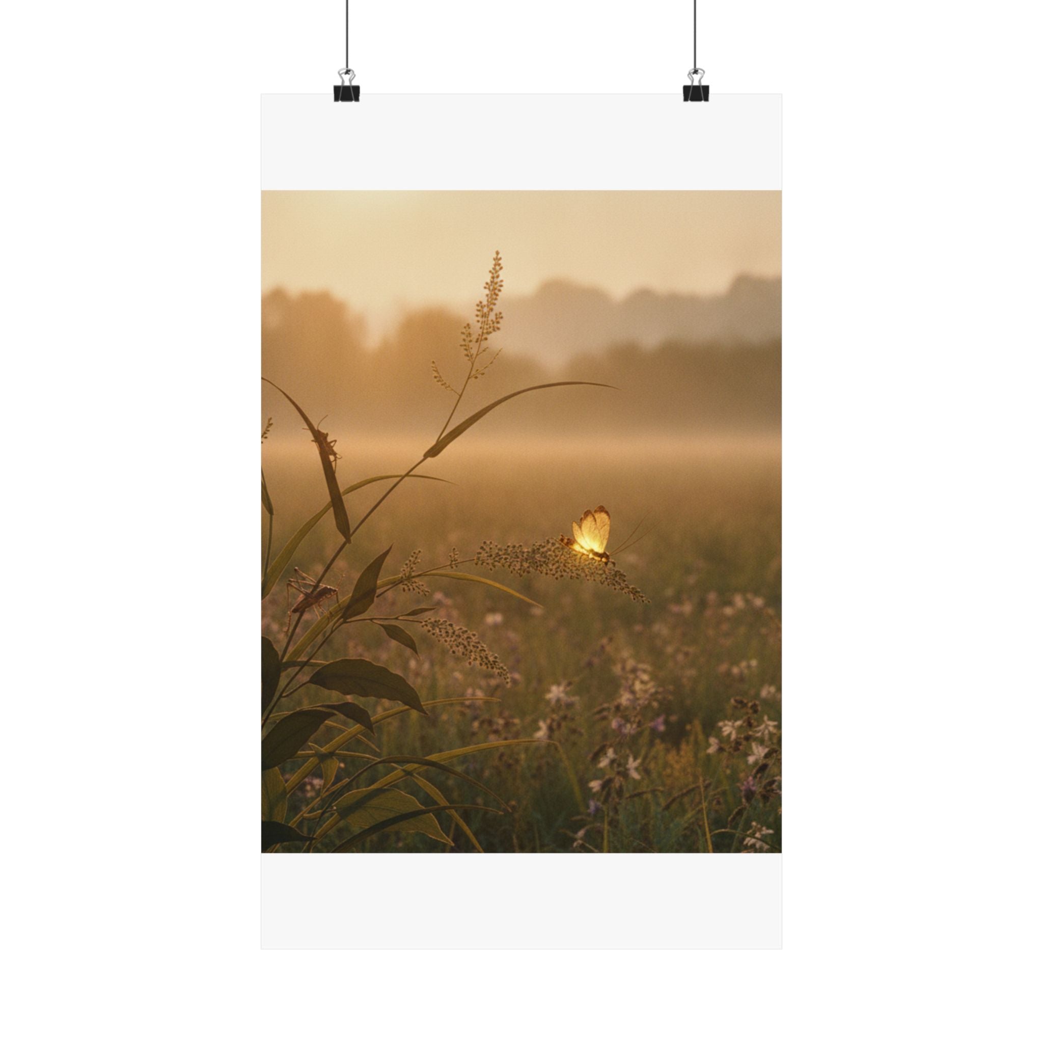 Scenic Nature — Tree Cricket (Matsumushi); Firefly (Hotaru), From The Picture Book Of Crawling C — Matte Poster