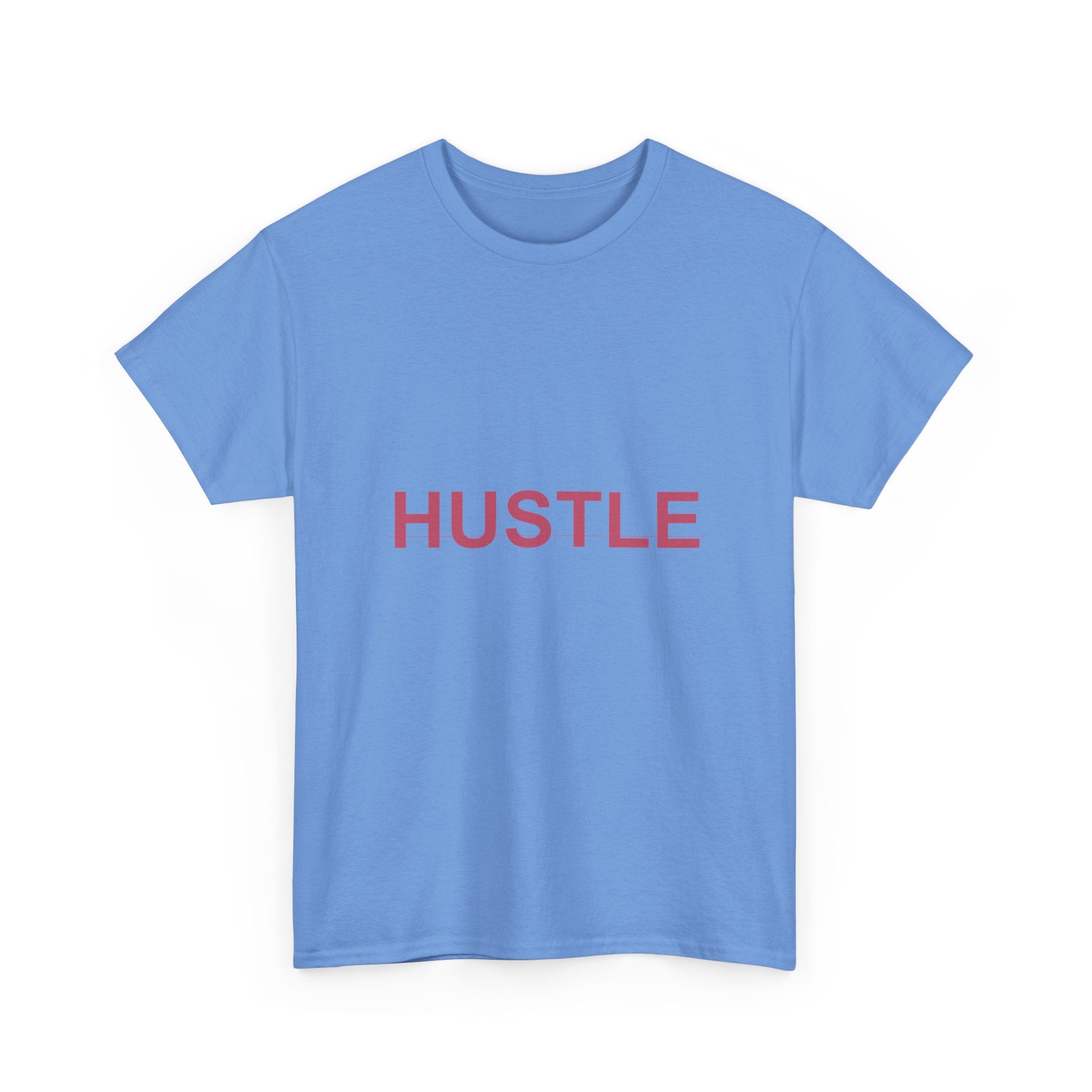 HUSTLE Bold Crimson Minimal Typography Graphic Tee