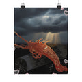 Dramatic Storm — Lobster On A Piece Of Charcoal — Matte Poster