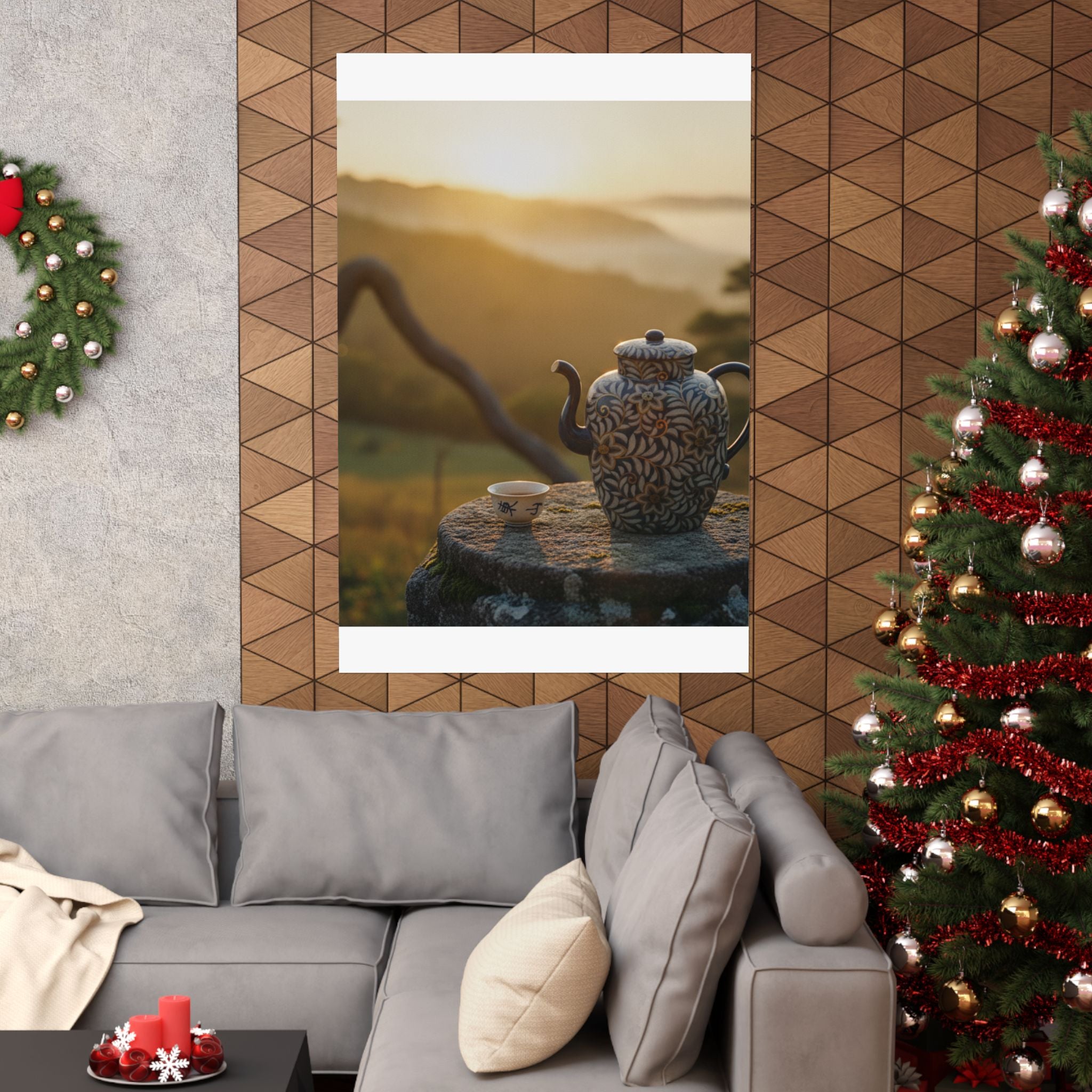 Scenic Nature — Wine Pot And Cup — Matte Poster