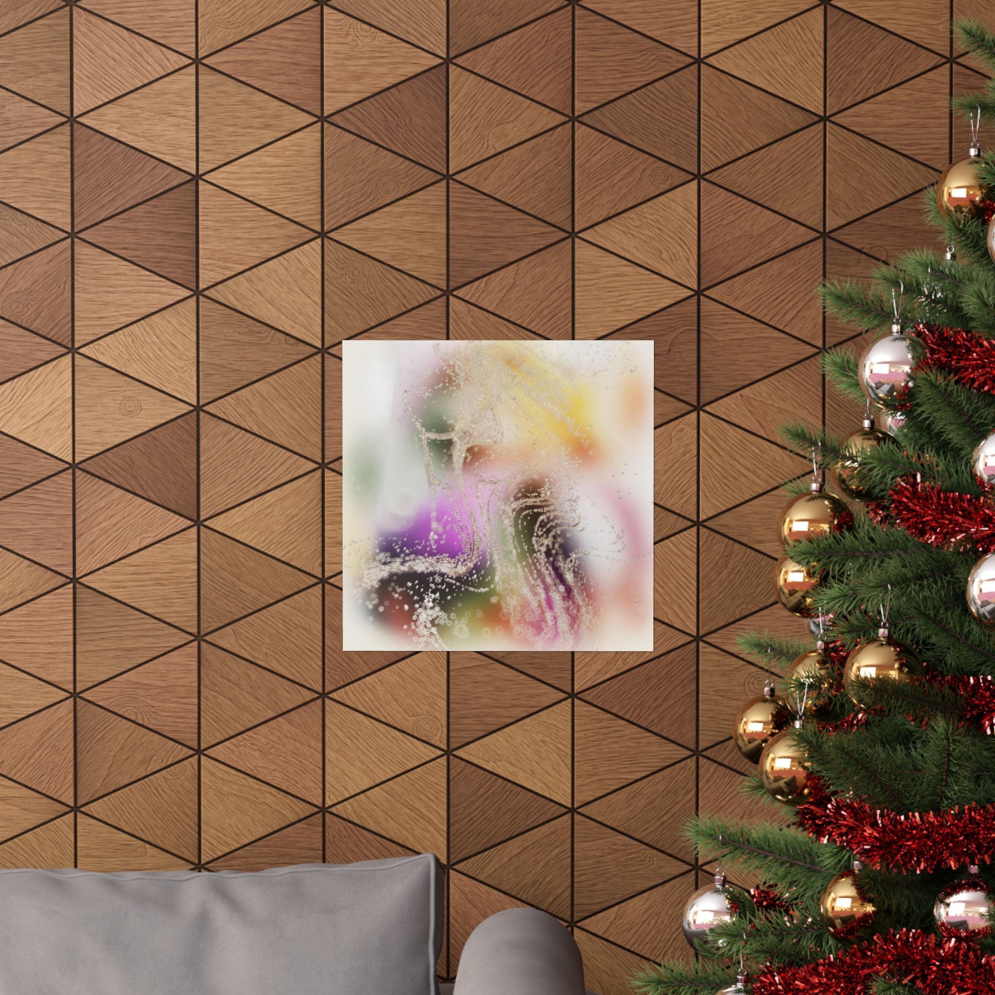 Dreamy Blurred Colour Cloud Abstract Art Poster