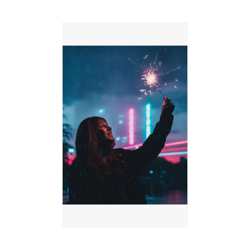 Neon Noir — Person — Matte Poster