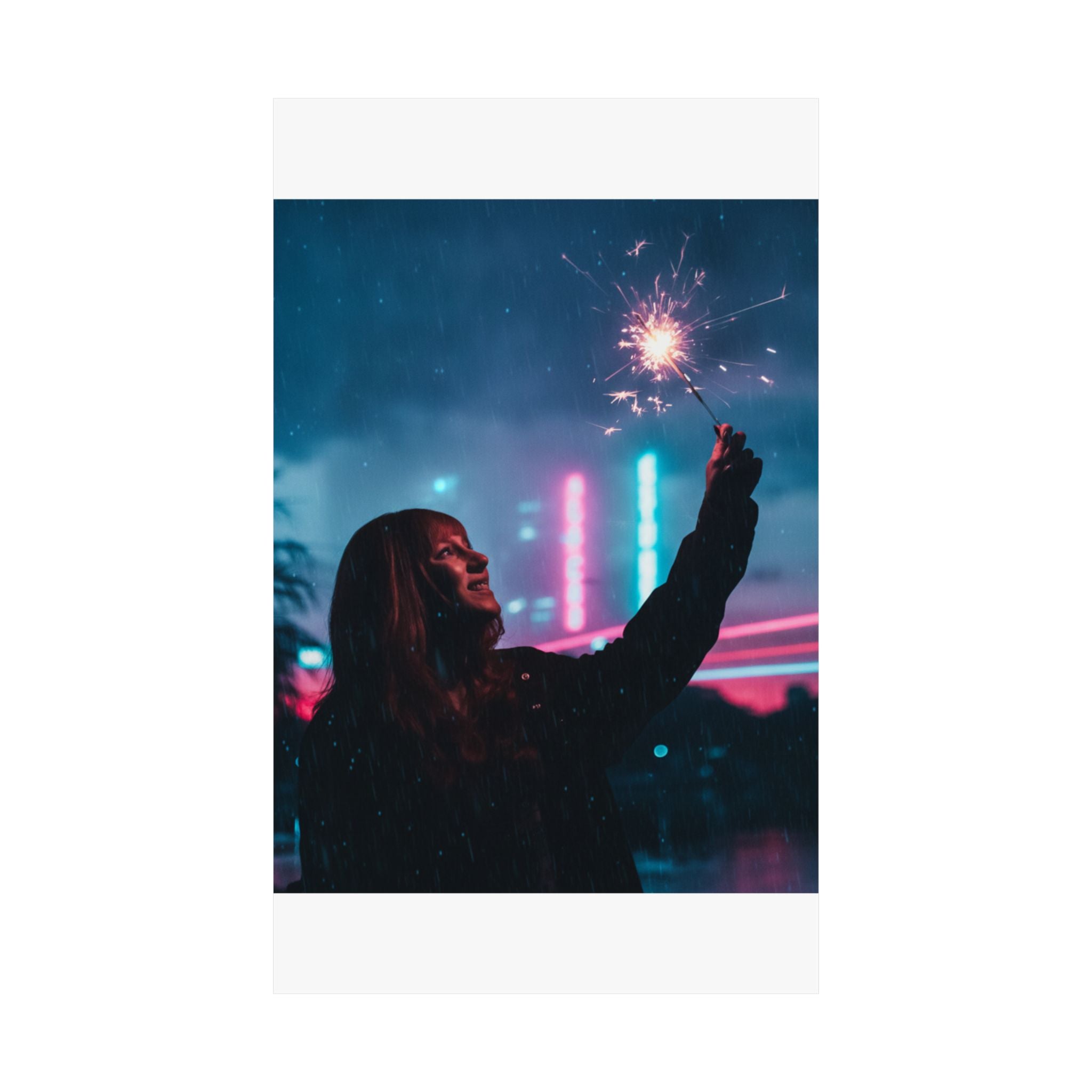 Neon Noir — Person — Matte Poster