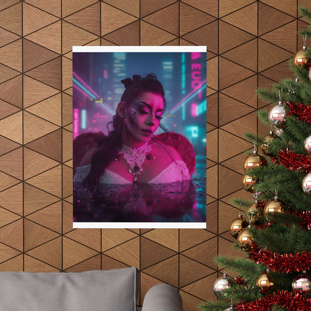 Neon Noir — Person — Matte Poster