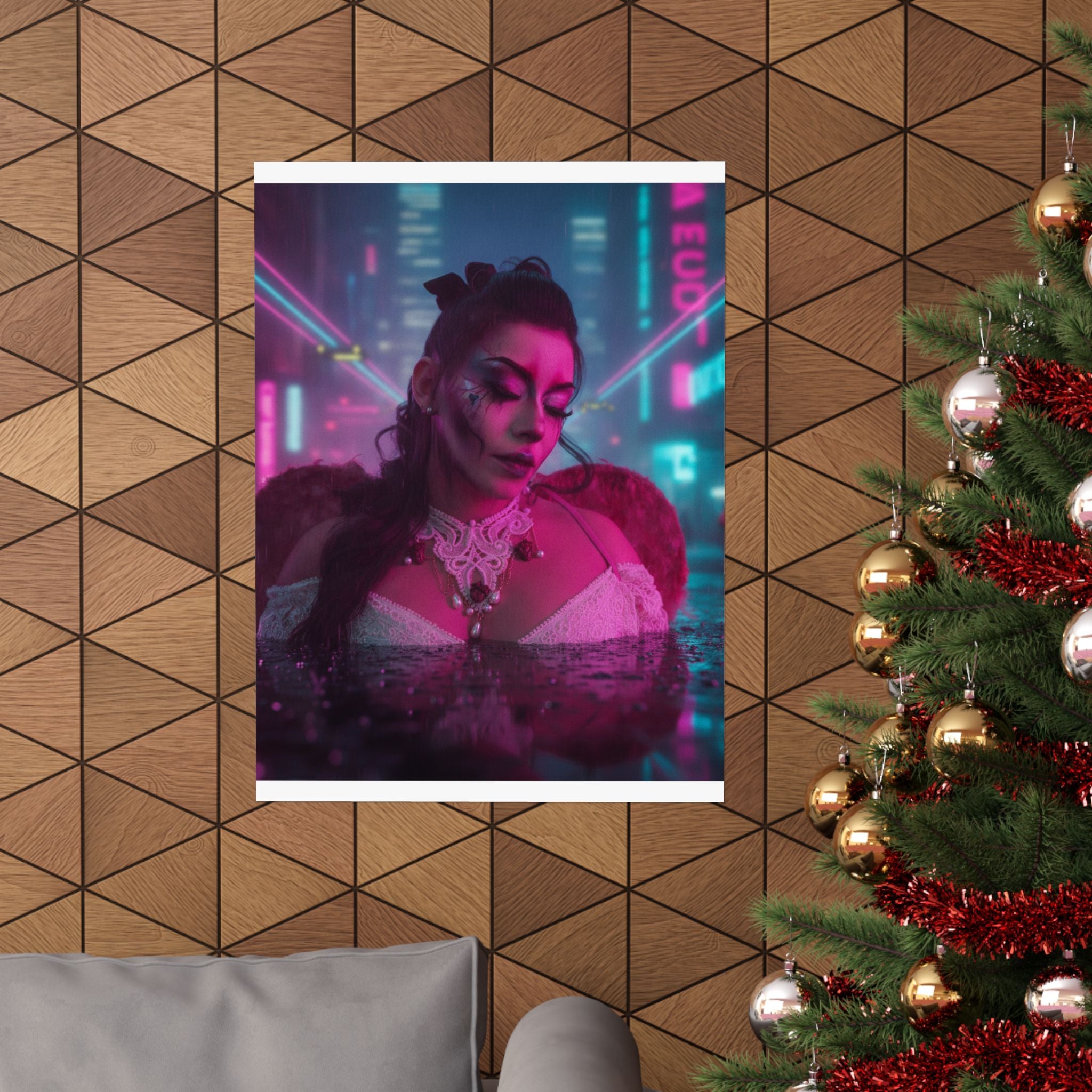 Neon Noir — Person — Matte Poster