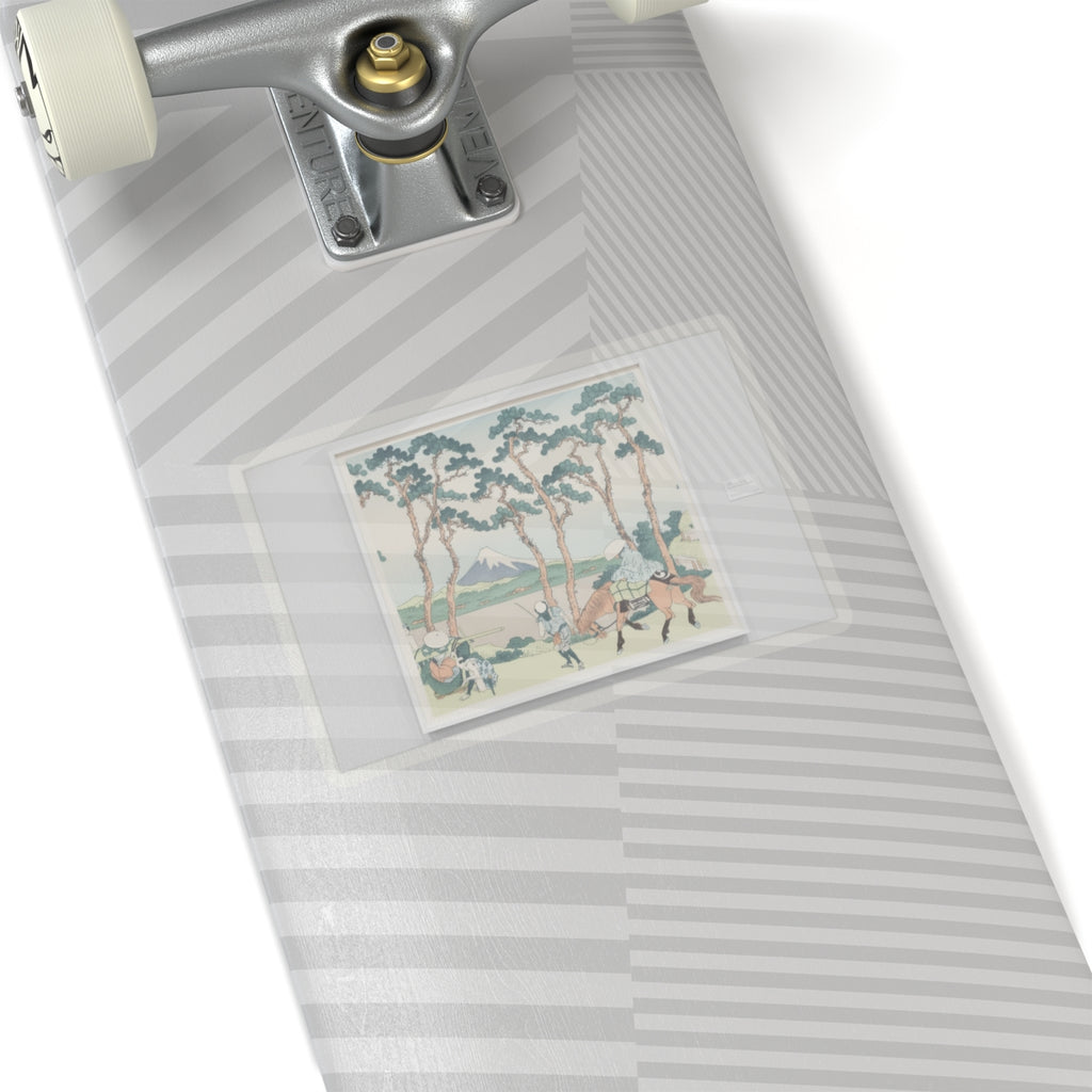 Watercolor — Hodogaya On The Tōkaidō (Tōkaidō Hodogaya), From The Series Thirty-Six Views Of  — Kiss-Cut Sticker