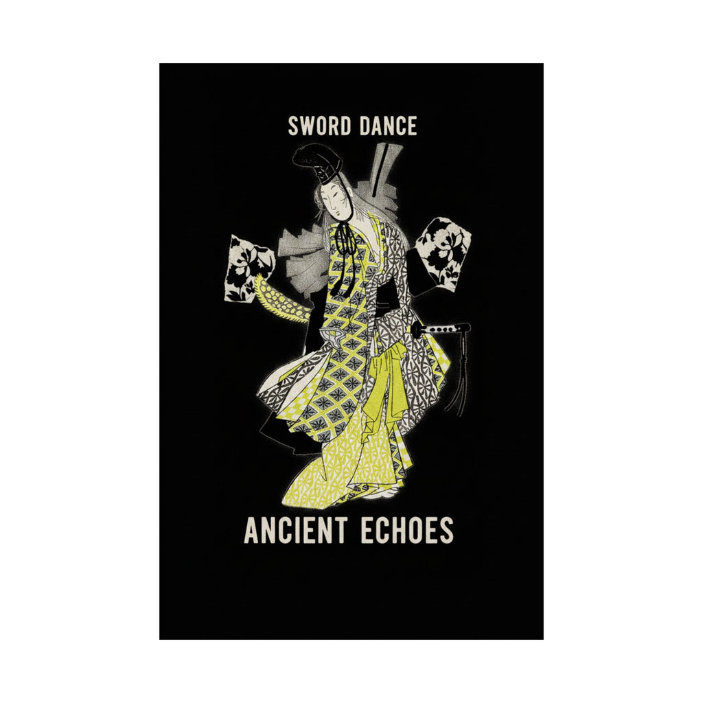 Streetwear Collage — Dancing Girl Wearing A Sword — Matte Poster