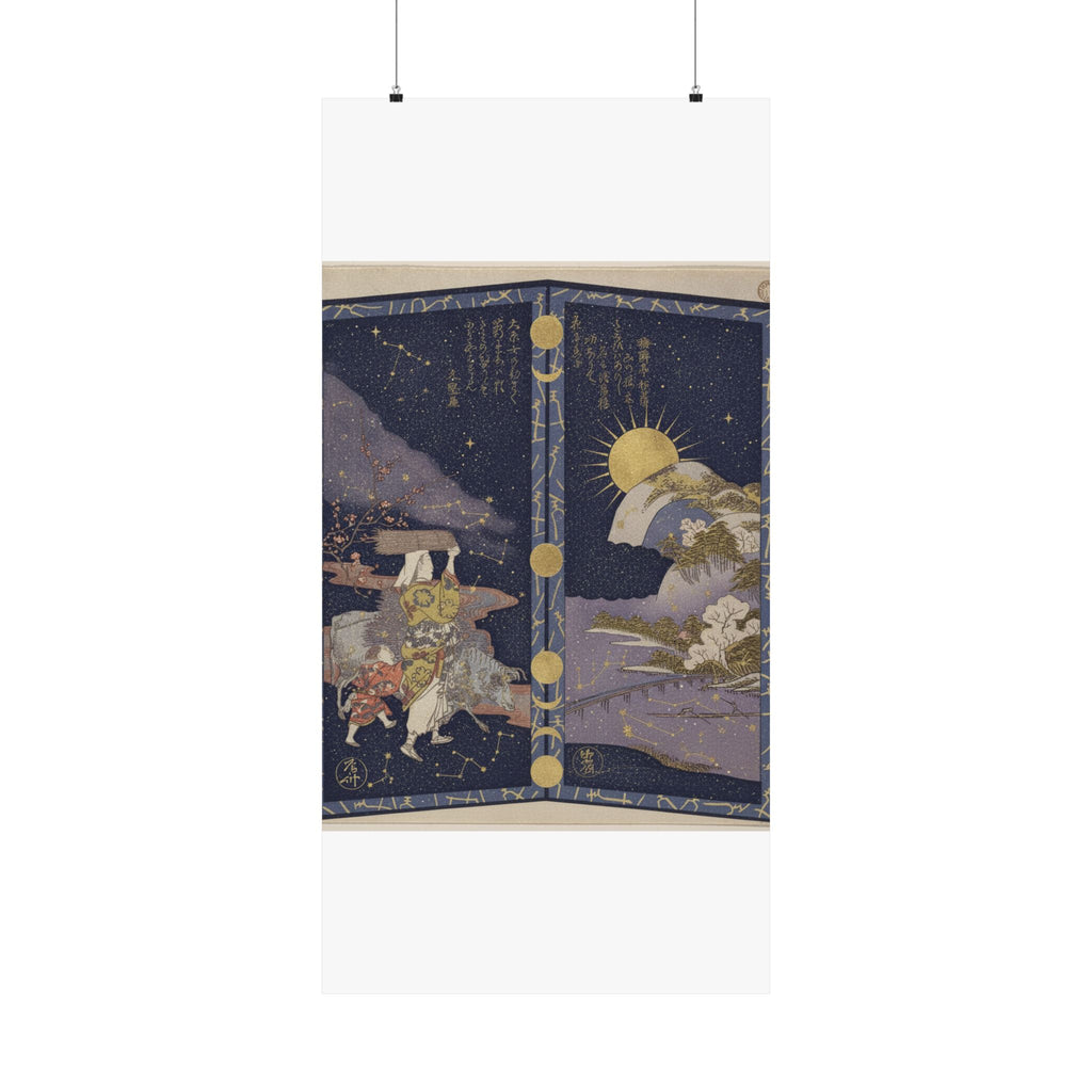 Celestial — Surimono In Shape Of Small Twofold Screen — Matte Poster