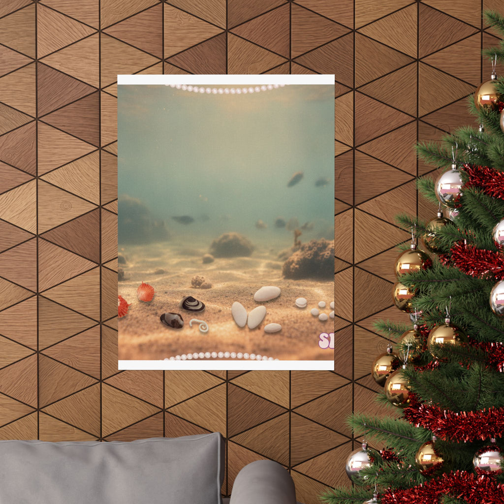 Scenic Nature — Shells Under Water — Matte Poster