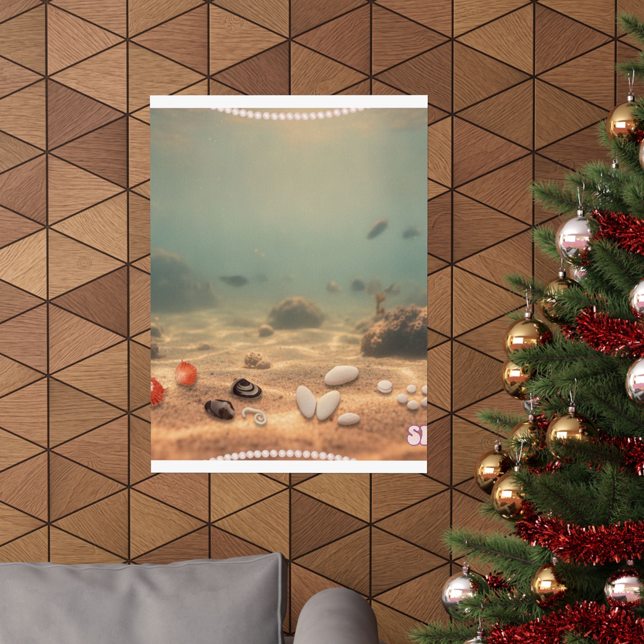 Scenic Nature — Shells Under Water — Matte Poster