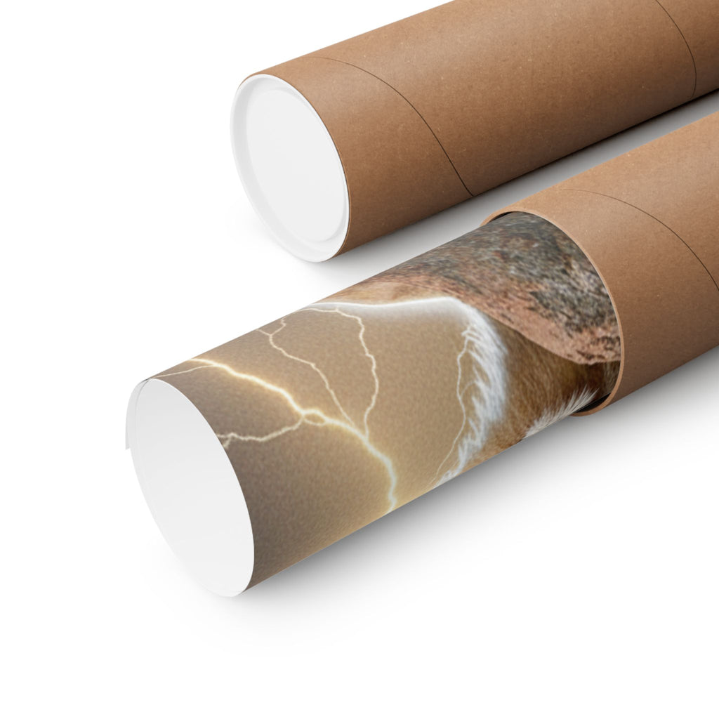 Dramatic Storm — Lion — Matte Poster