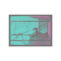 Glitch Culture — Courtesan Leaning On The Railing Of A Veranda — Kiss-Cut Sticker