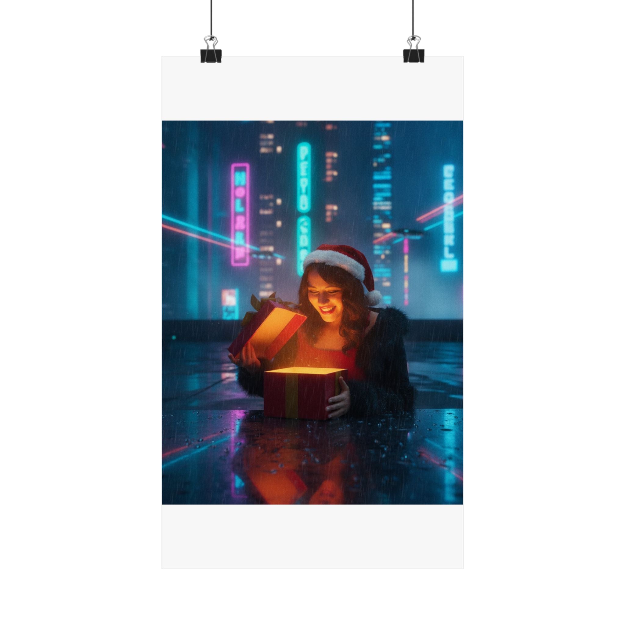 Neon Noir — Person — Matte Poster