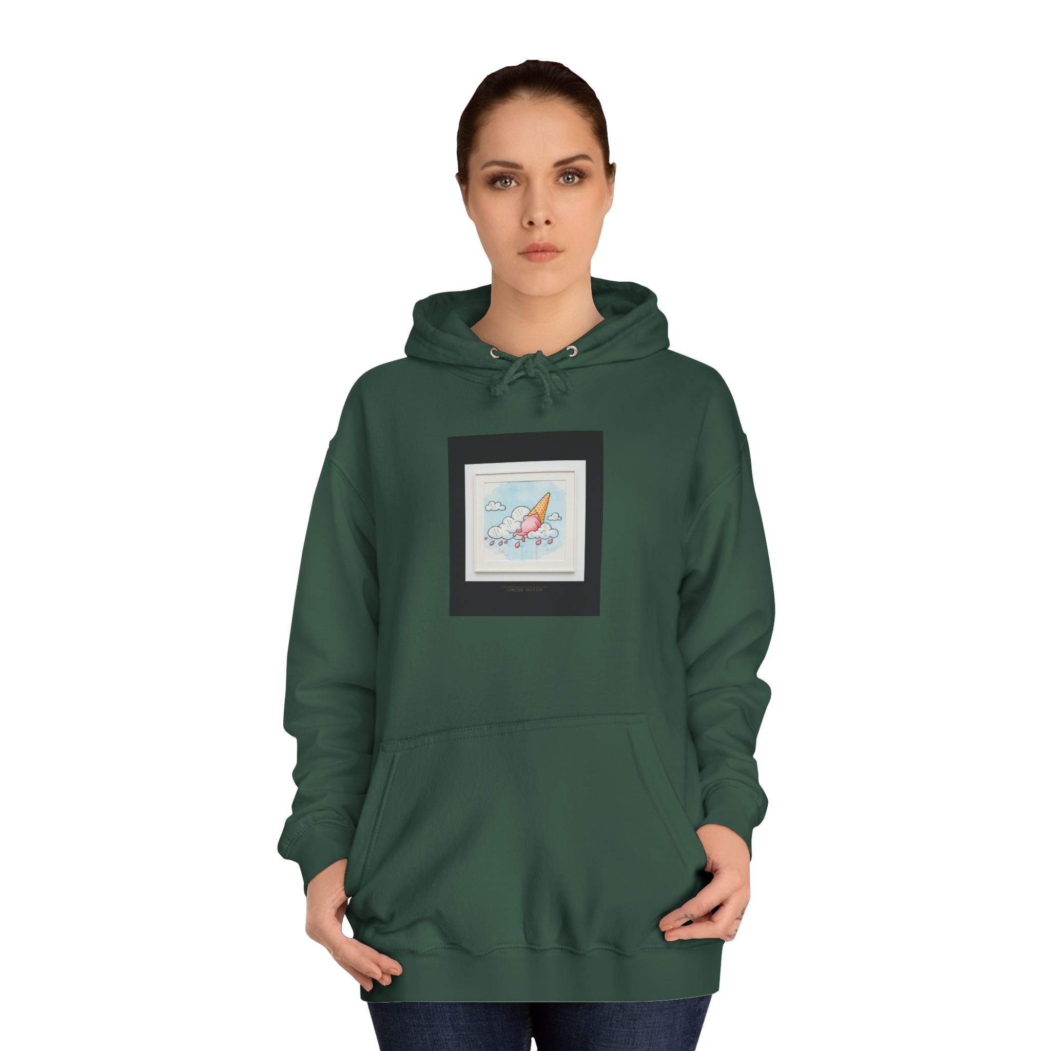 Melting Ice Cream Cloud Watercolour Pullover Hoodie