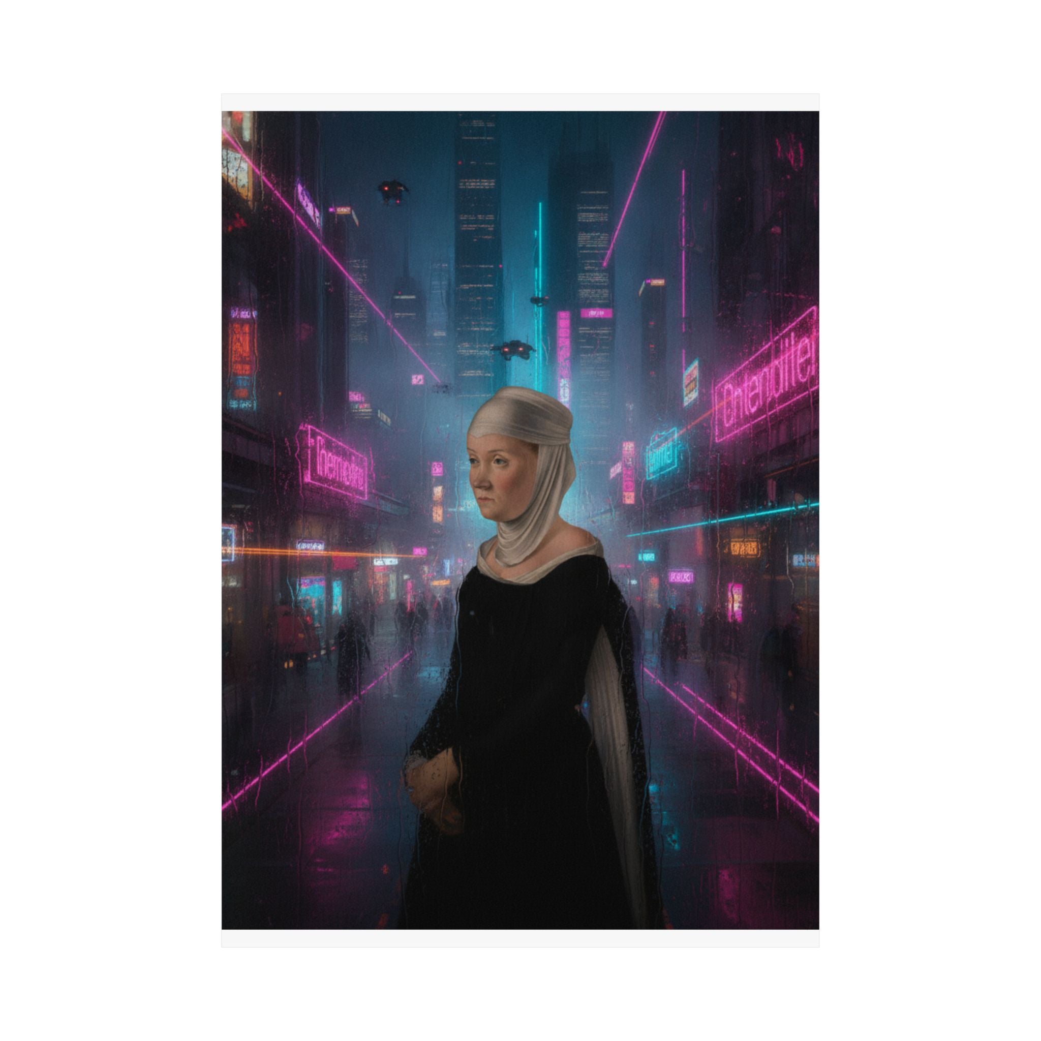 Neon Noir — Person — Matte Poster