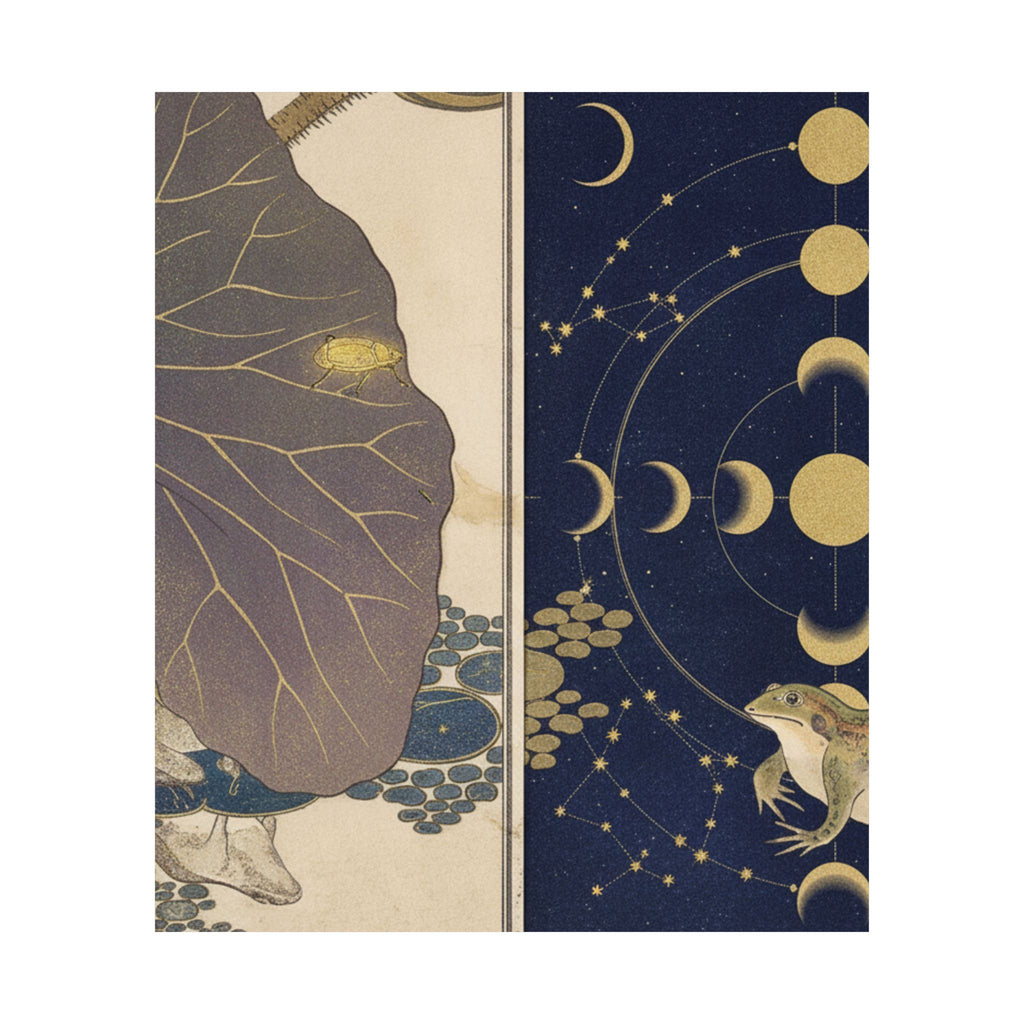 Celestial — Frog (Kaeru); Gold Beetle (Kogane Mushi), From The Picture Book Of Crawling Crea — Matte Poster