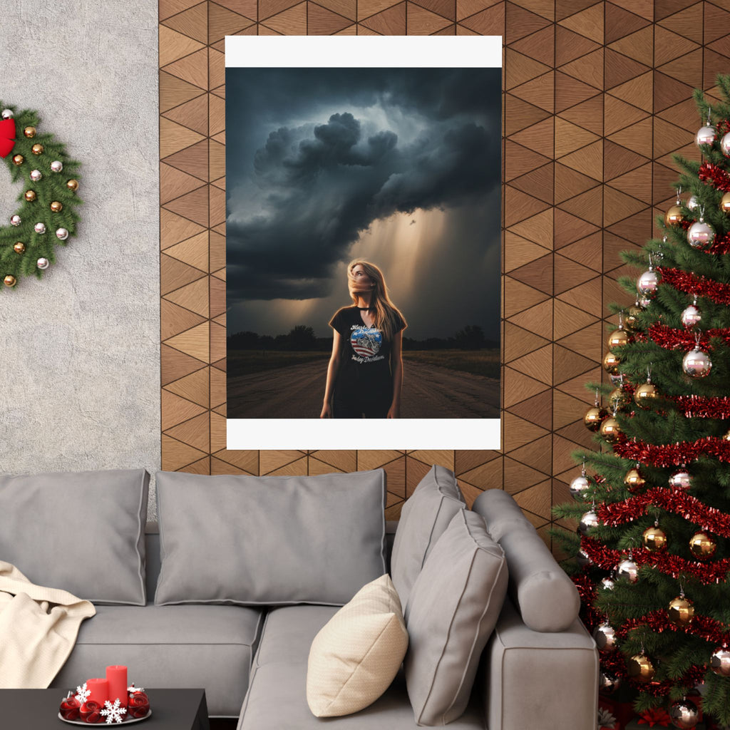 Dramatic Storm — Person — Matte Poster