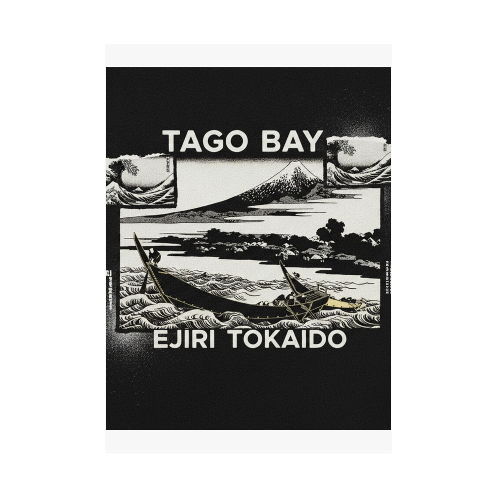 Streetwear Collage — Tago Bay Near Ejiri On The Tōkaidō (Tōkaidō Ejiri Tago No Ura Ryaku Zu), From Th — Matte Poster