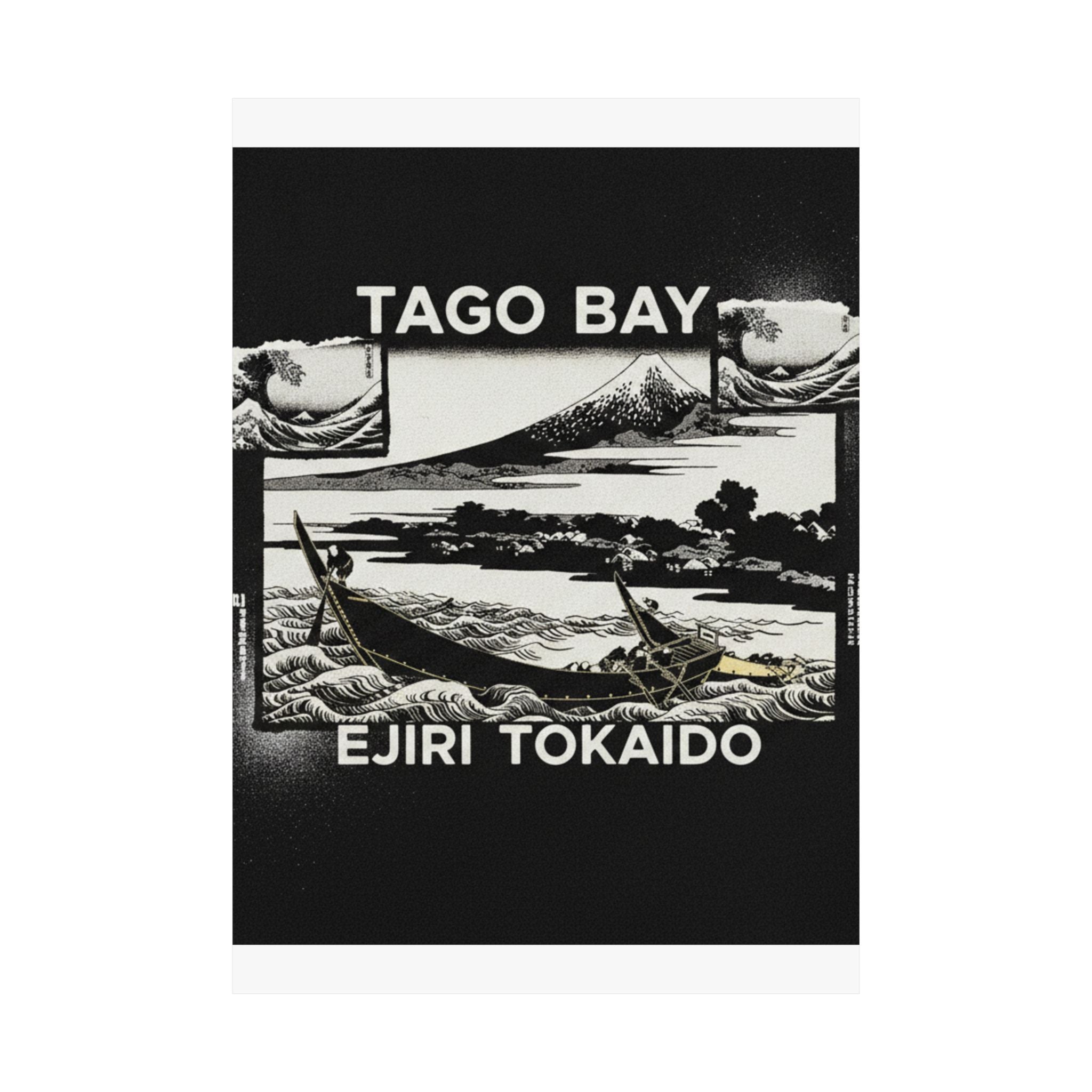 Streetwear Collage — Tago Bay Near Ejiri On The Tōkaidō (Tōkaidō Ejiri Tago No Ura Ryaku Zu), From Th — Matte Poster