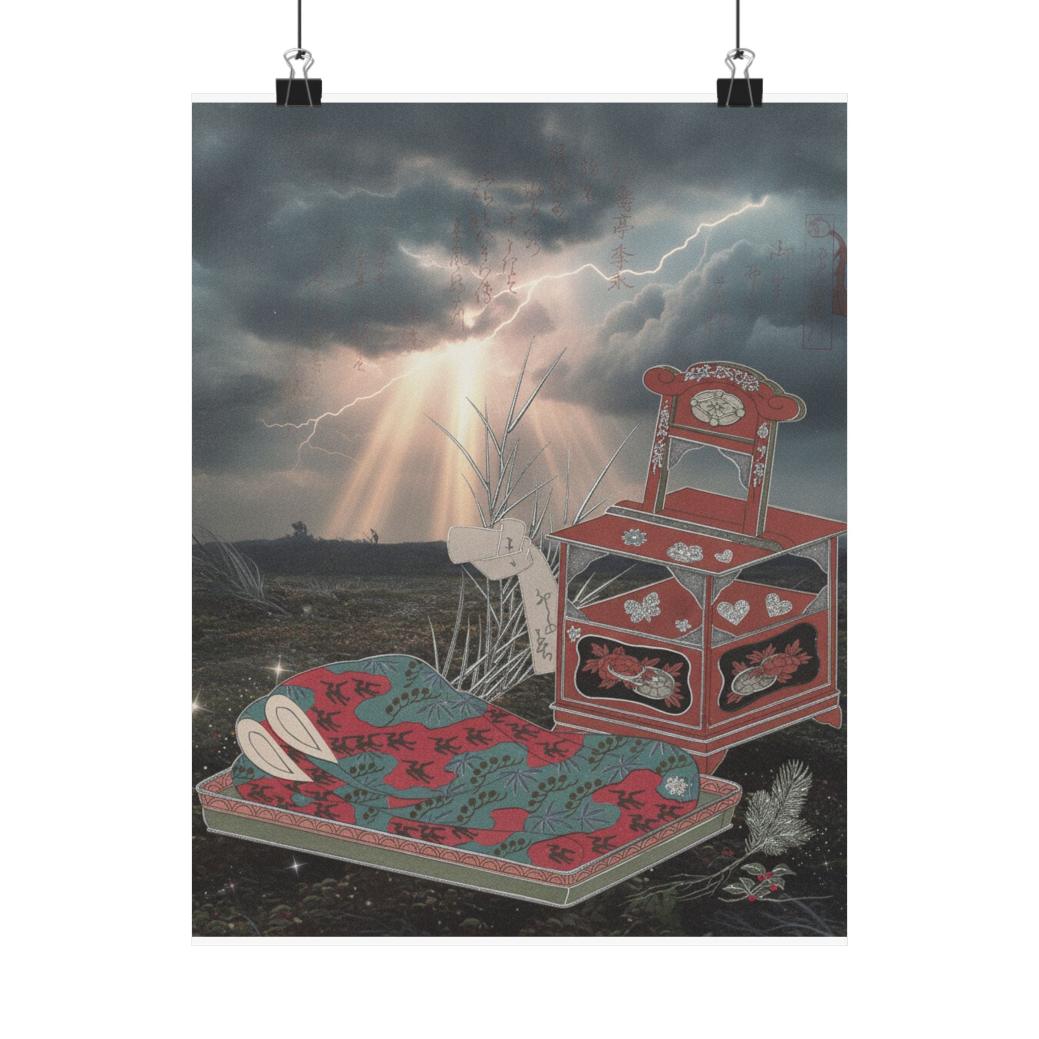 Dramatic Storm — Cabinet For The Toilet And Bed-Clothes — Matte Poster