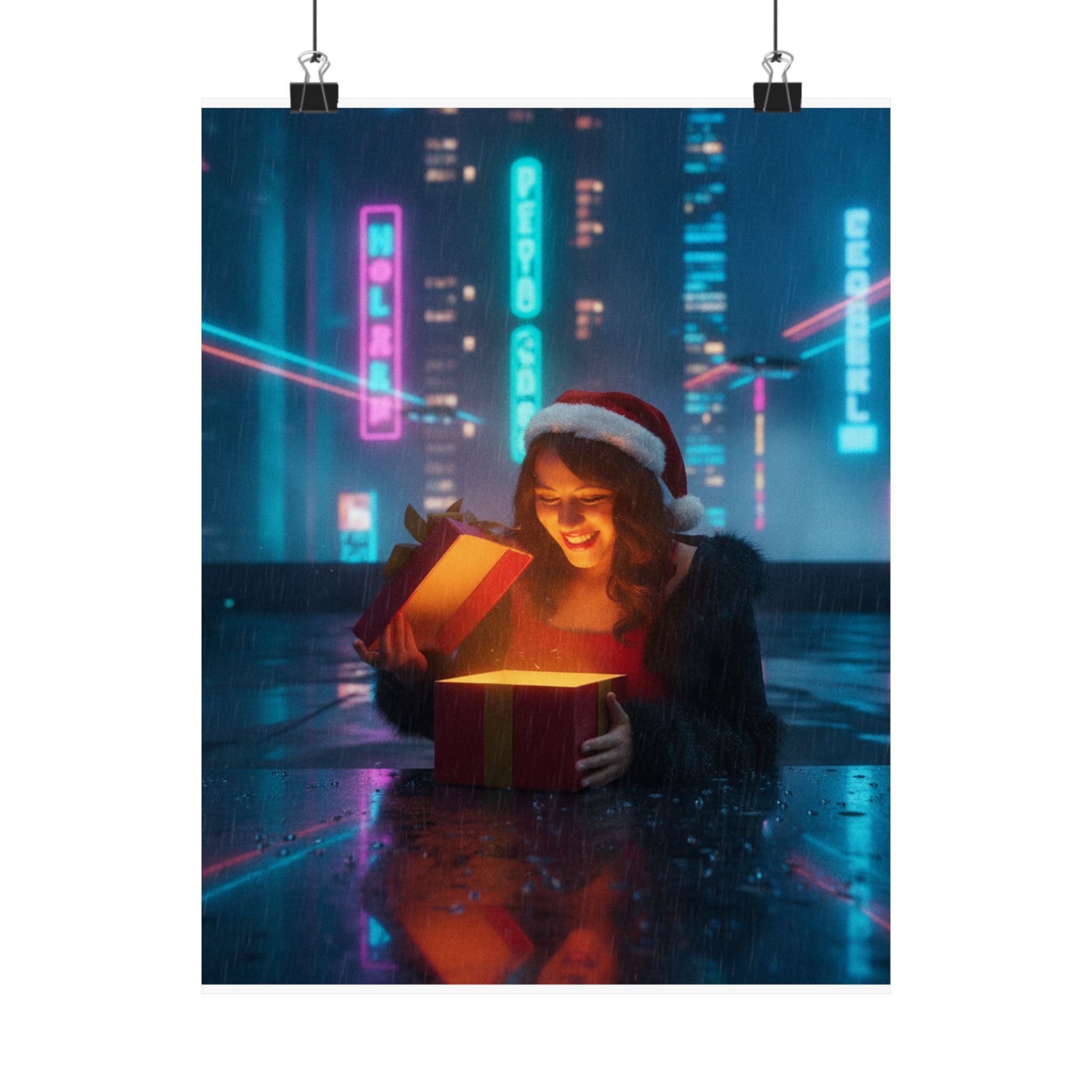 Neon Noir — Person — Matte Poster