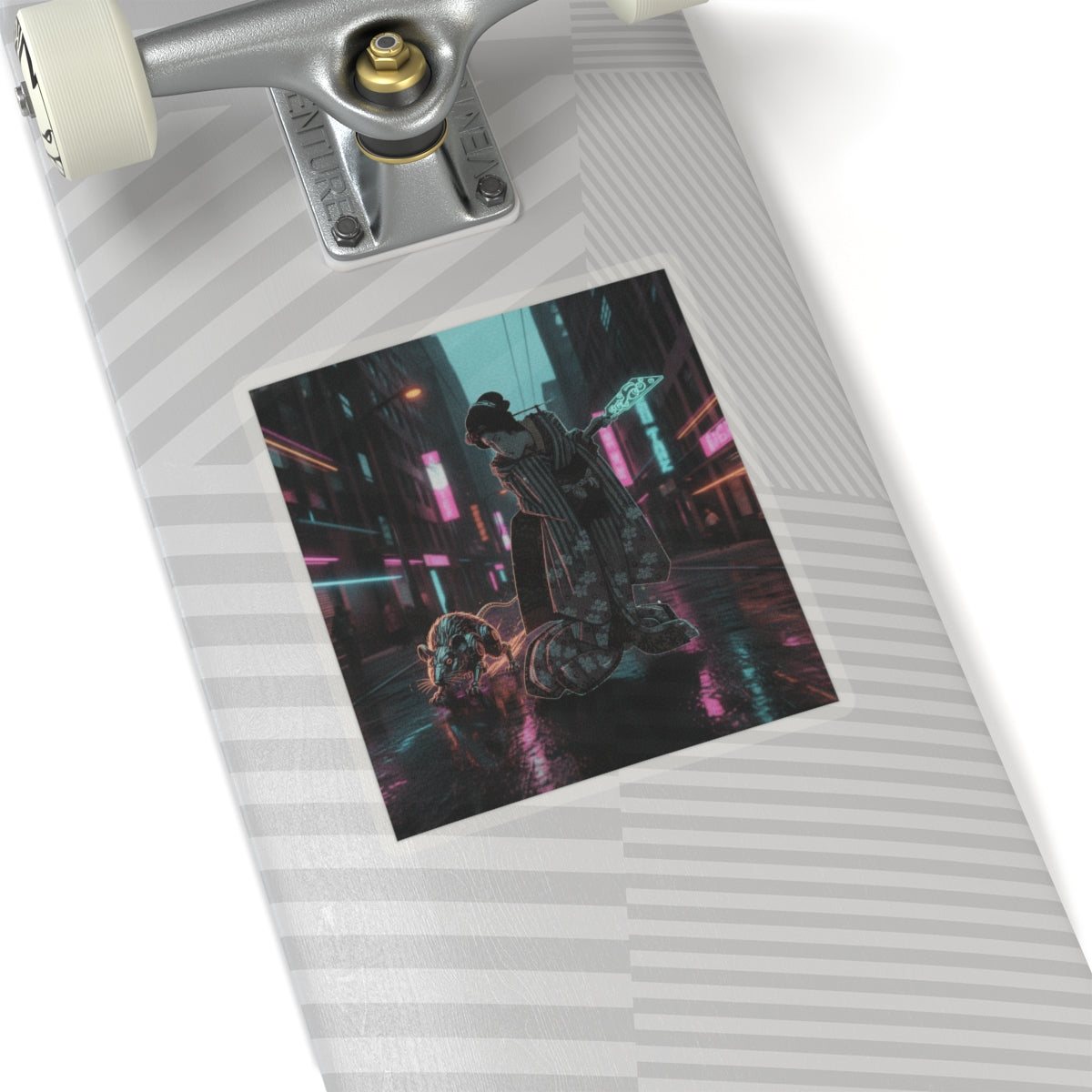 Fast Furious — New Year Greeting Card For "Rat" Year — Kiss-Cut Sticker