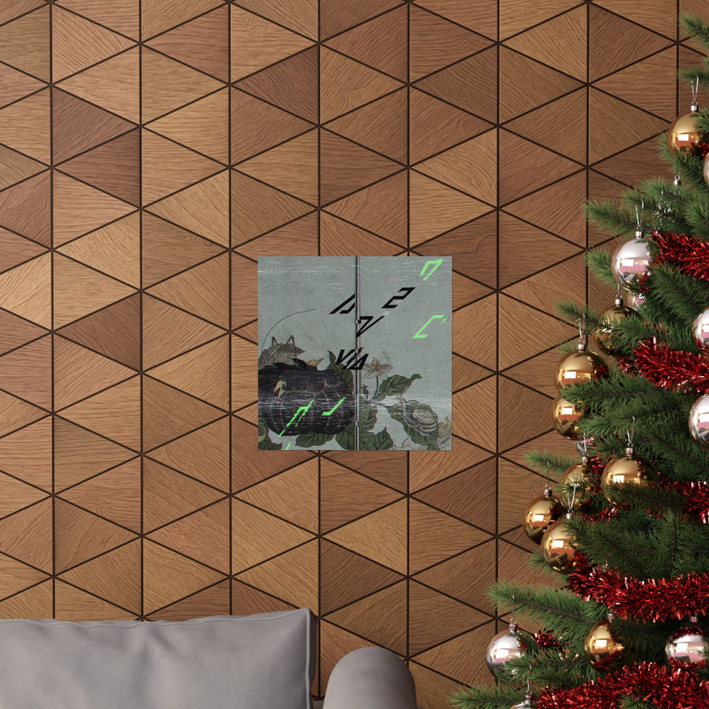 Glitch Culture — Land Snail (Katatsumuri); Giant Katydid (Kutsuwamushi), From The Picture Book Of — Matte Poster