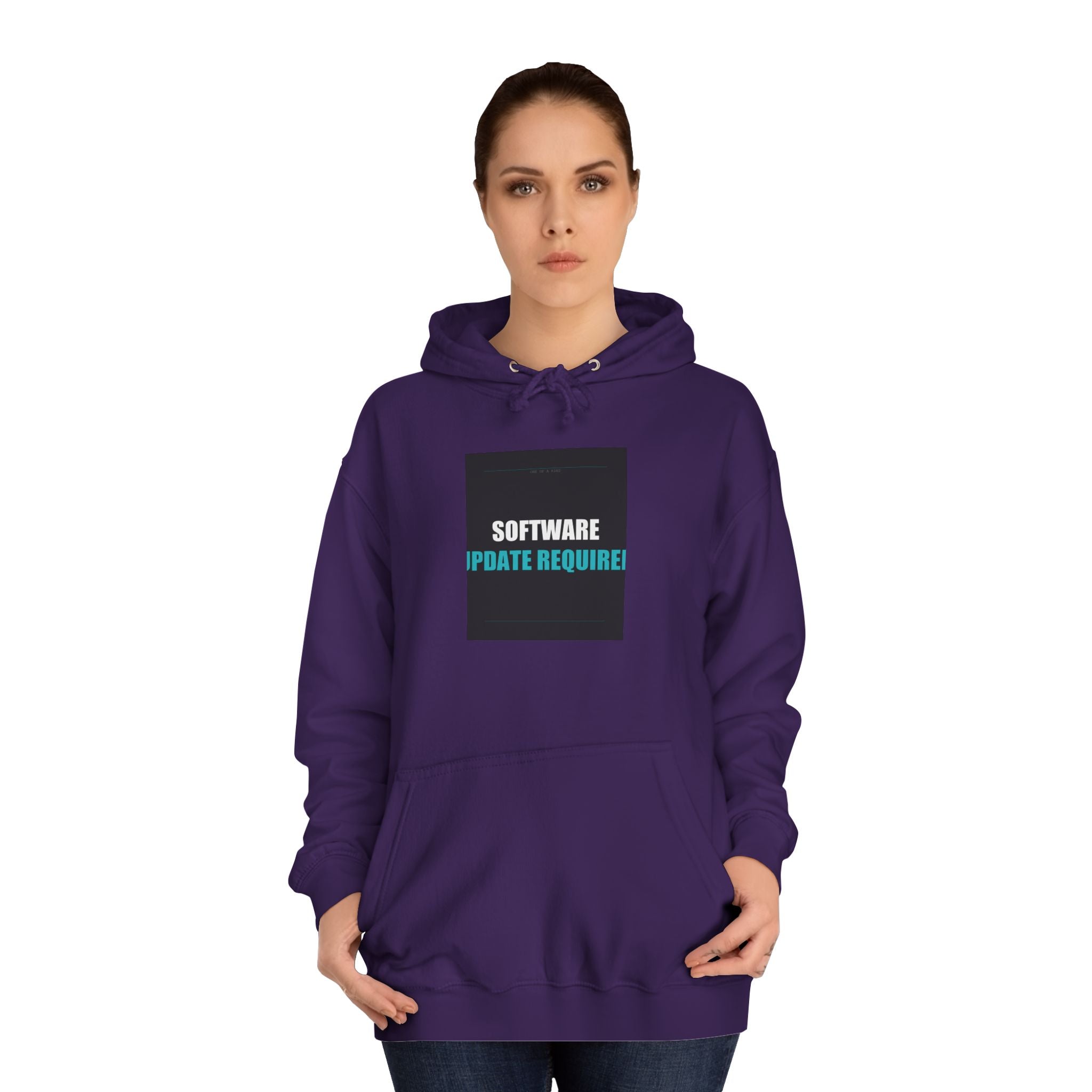 SOFTWARE UPDATE REQUIRED Cyan Slogan Hoodie