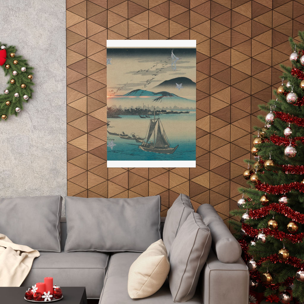 Cinematic — Geese Flying Down To Katada — Matte Poster