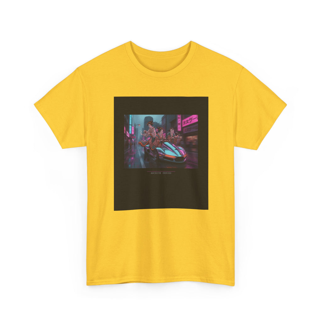 Neon Cyberpunk Supercar Night Street Graphic Tee