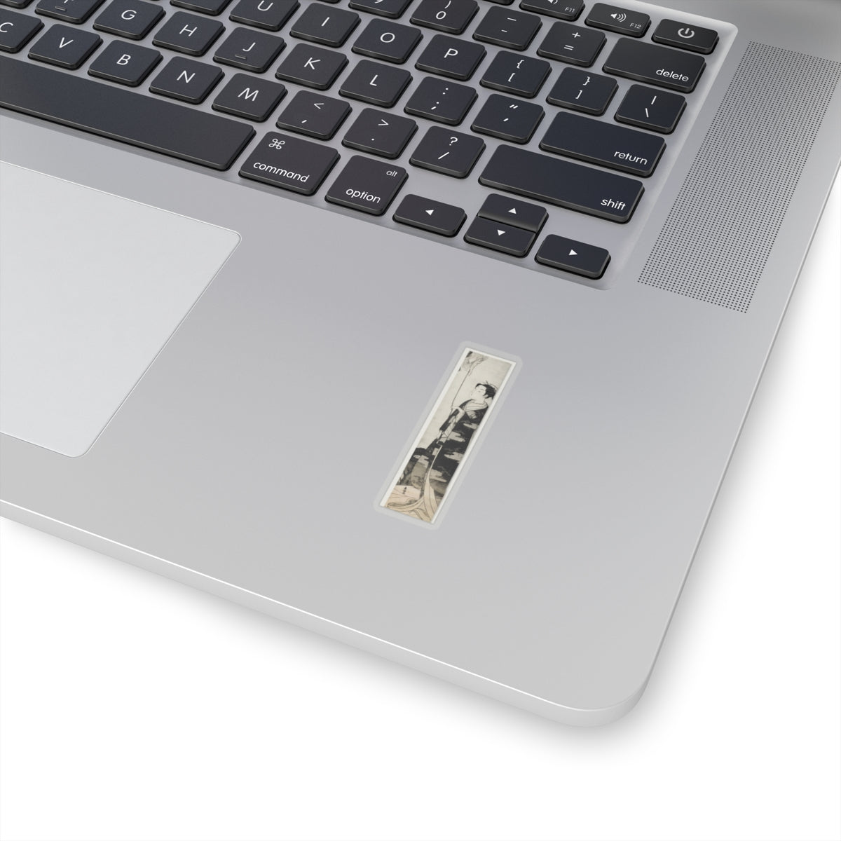 Ecommerce Main — A Woman Playing With A Monkey Which Has Climbed A Tree — Kiss-Cut Sticker