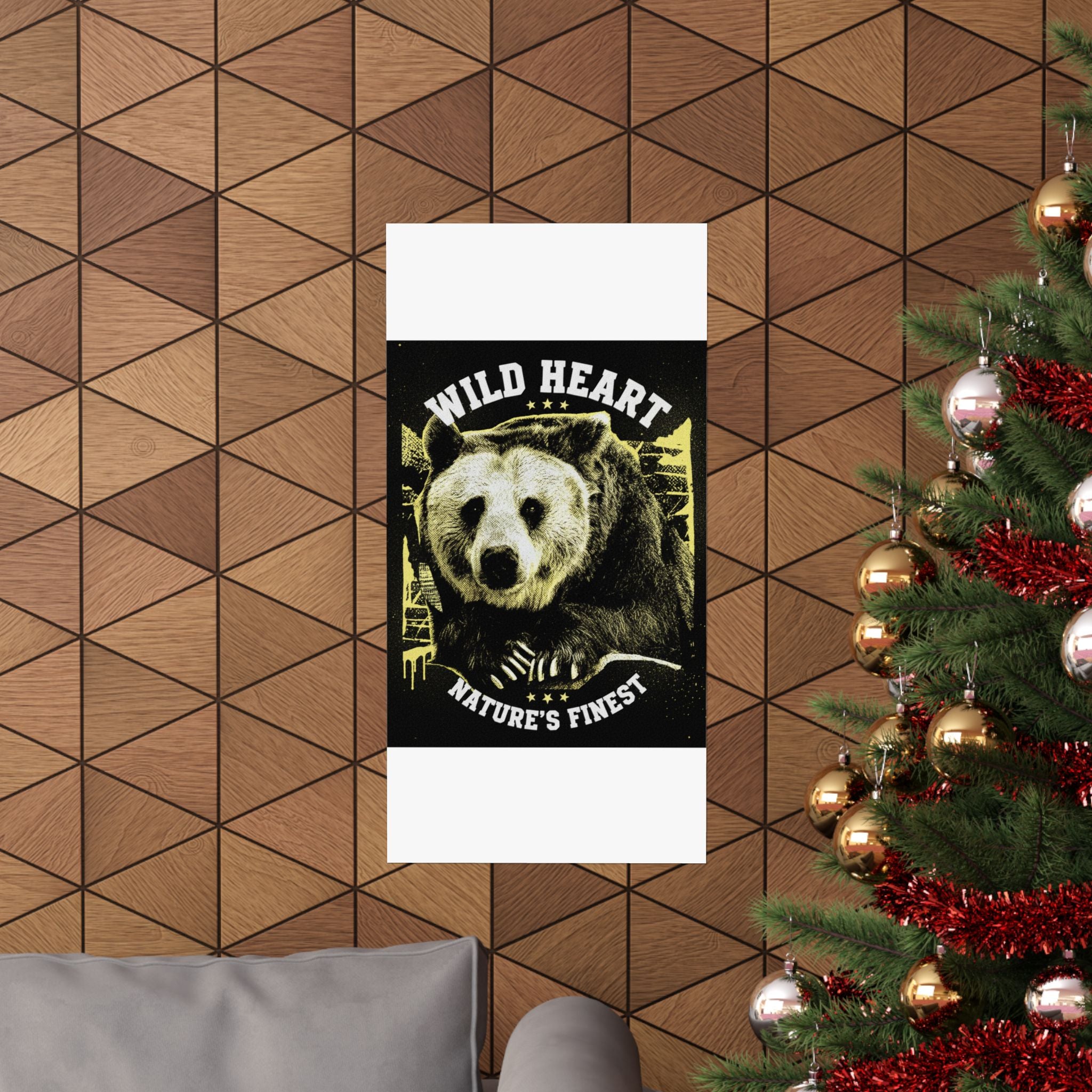 Streetwear Collage — Bear — Matte Poster
