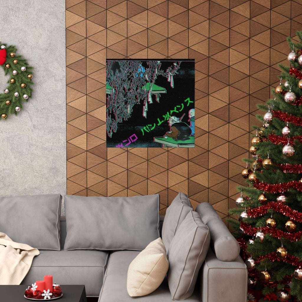 Glitch Culture — Two Pilgrims Gazing At A Tree Festooned With Prayers — Matte Poster