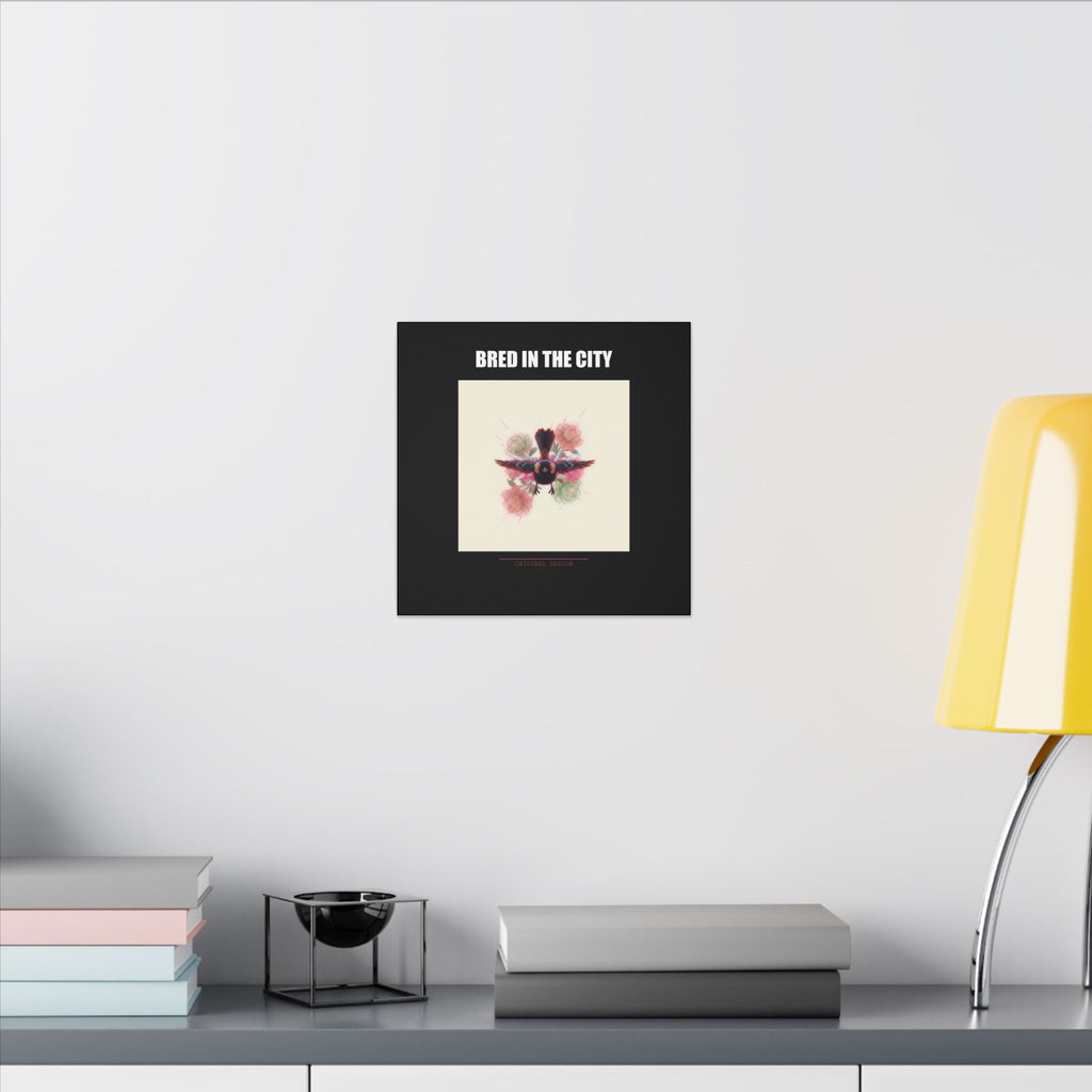 BRED IN THE CITY Flying Bird & Roses Matte Canvas