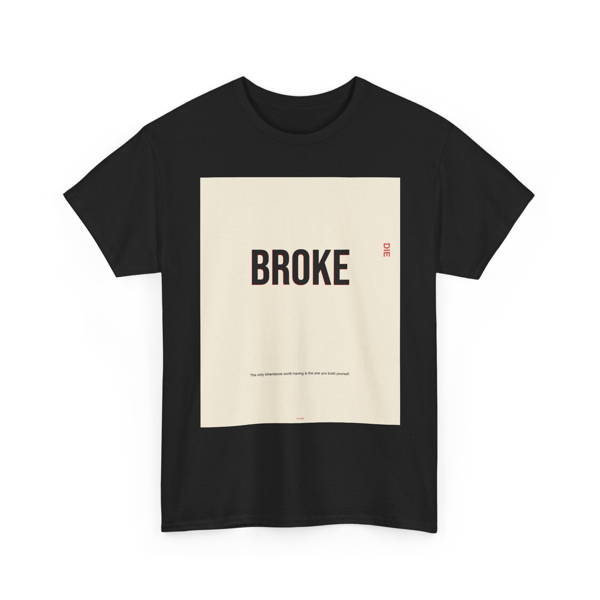 BORN BROKE DIE RICH graphic tee — product view 3