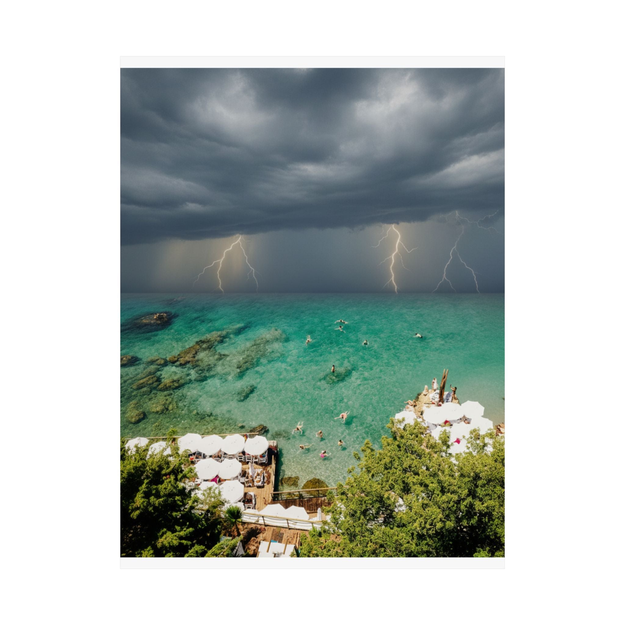 Dramatic Storm — Beach — Matte Poster