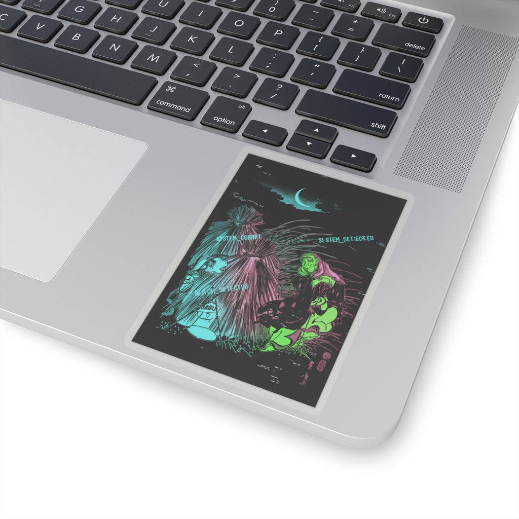 Glitch Culture — Trapping The Fox — Kiss-Cut Sticker