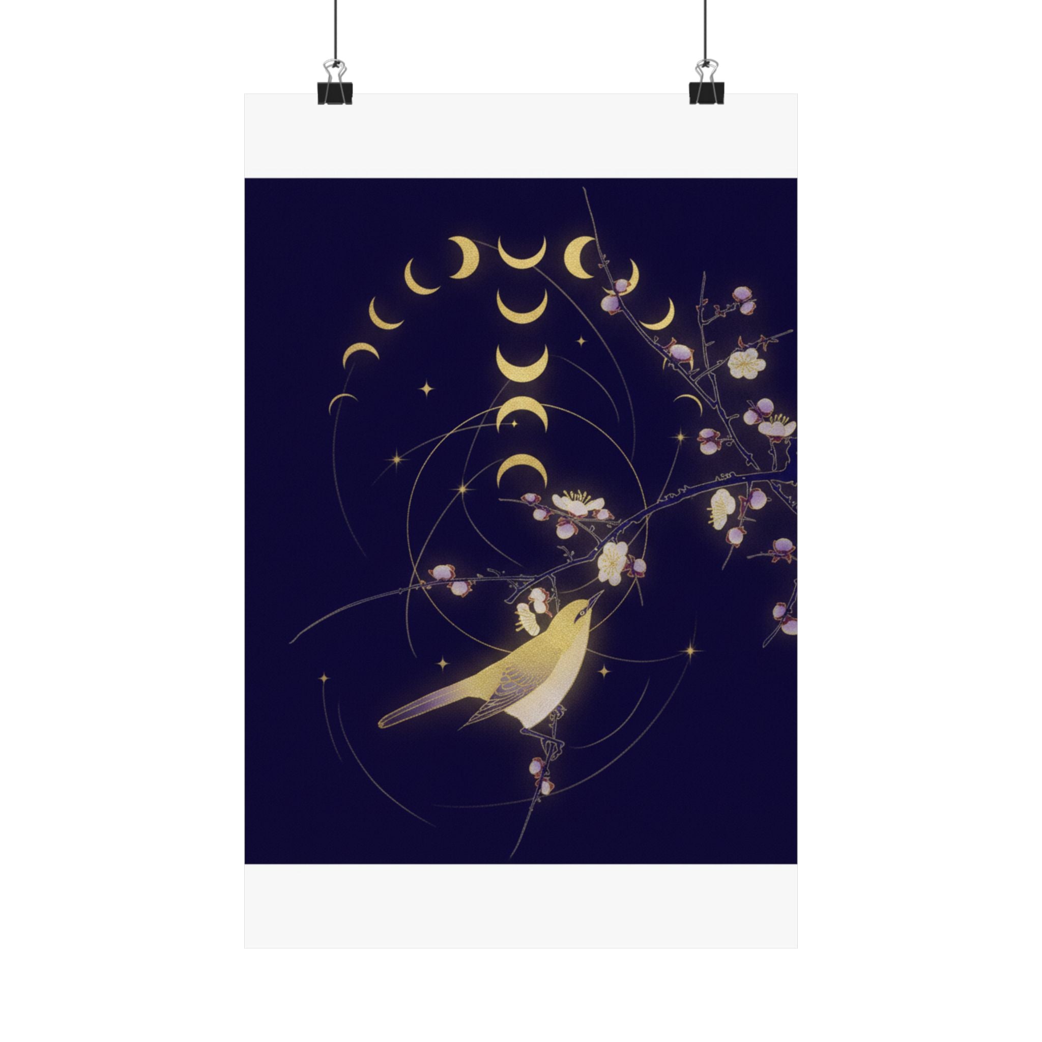Celestial — New Moon; Nightingale On A Plum Branch — Matte Poster