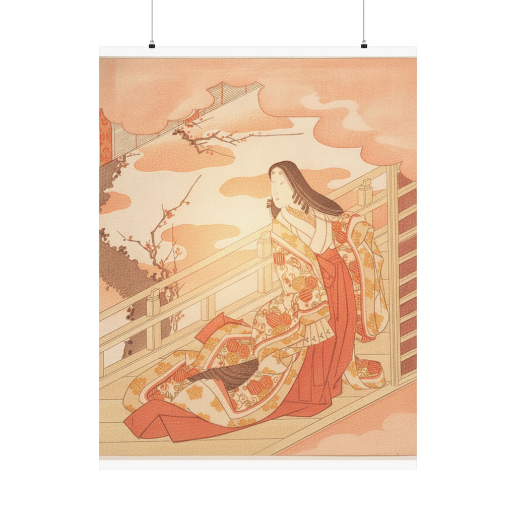 Southern Sunset — Court Lady Praising The Plum Blossom — Matte Poster