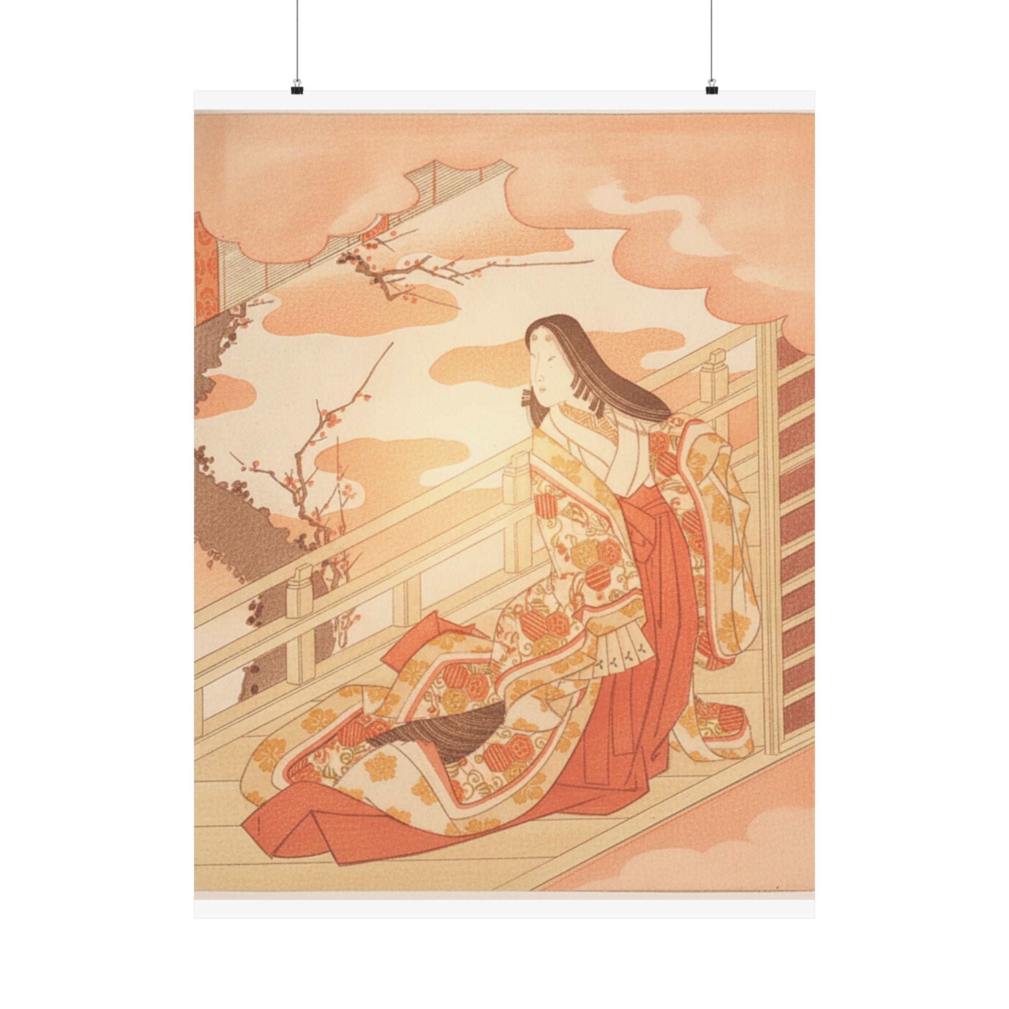 Southern Sunset — Court Lady Praising The Plum Blossom — Matte Poster